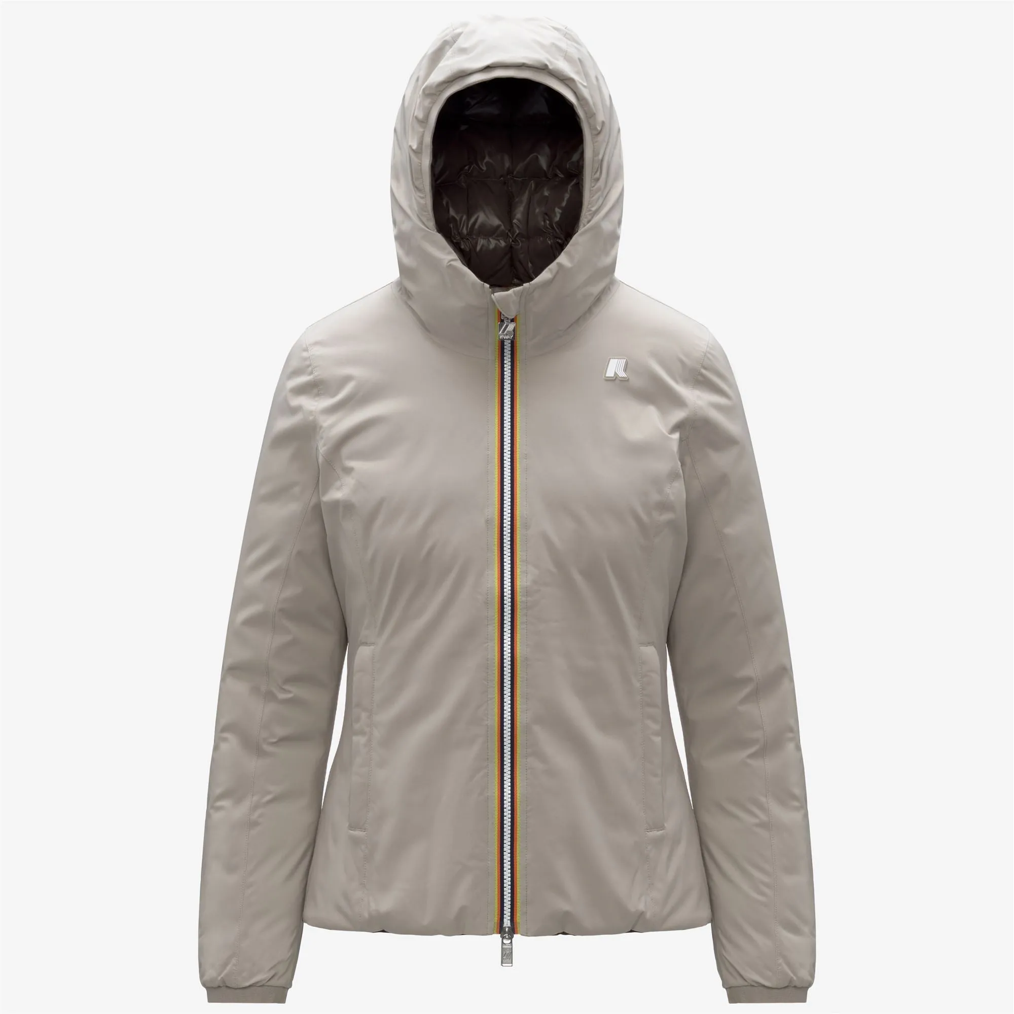 LILY ST THERMO DOUBLE - Jackets - Short - Woman - Beige Cashmere-Black Olive sold by K-Way