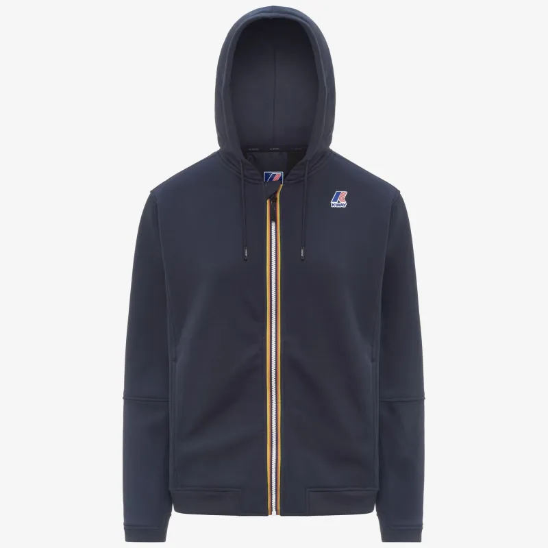 PROSPER BRUSHED PC - Fleece - Hoodie Full Zip - Unisex - Blue Depth made by K-Way
