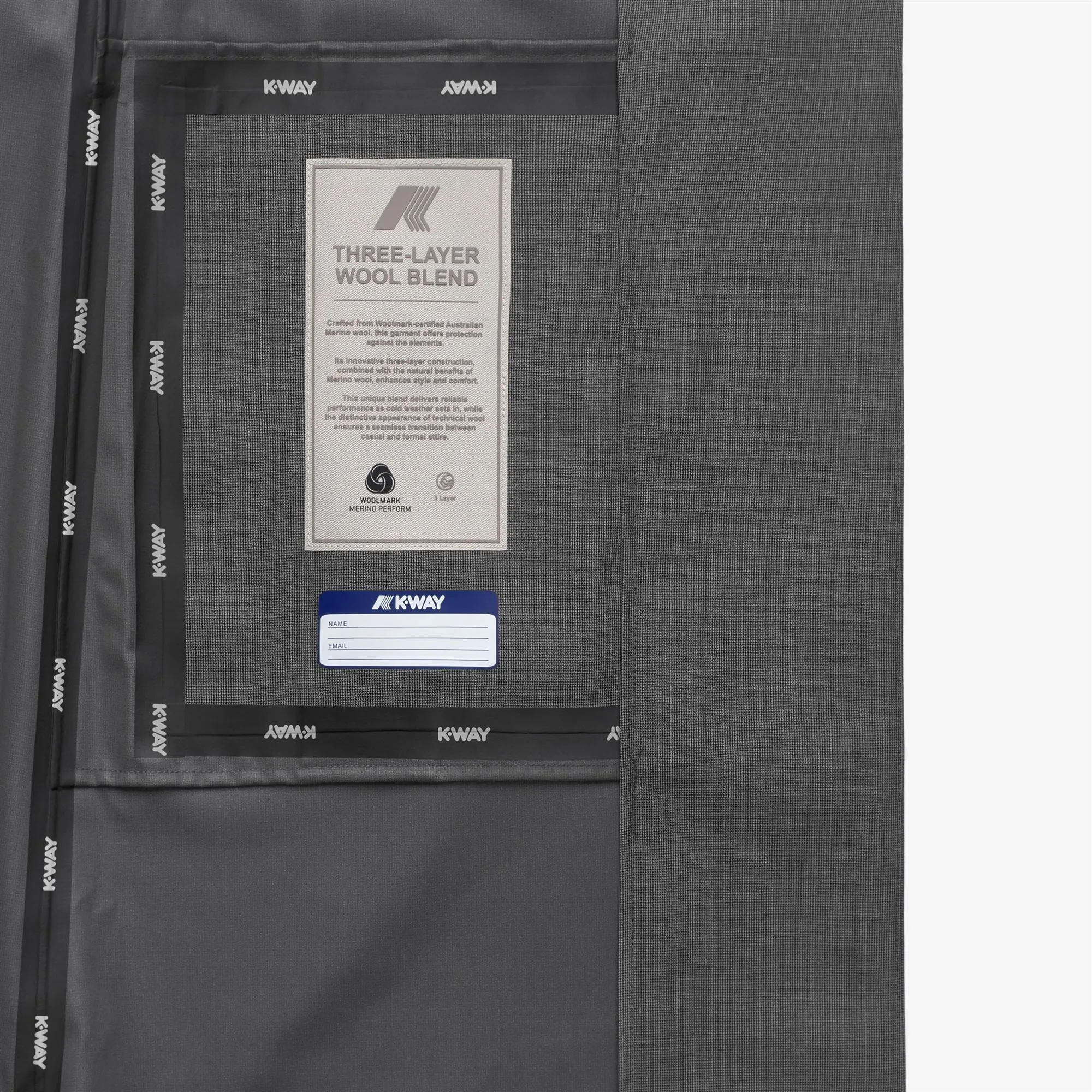 JORANCE 3L WOOL GRISAILLE - Jackets - Long - Woman - Grey Shadow Dk GRISAILLE sold by K-Way product image thumbnail 4