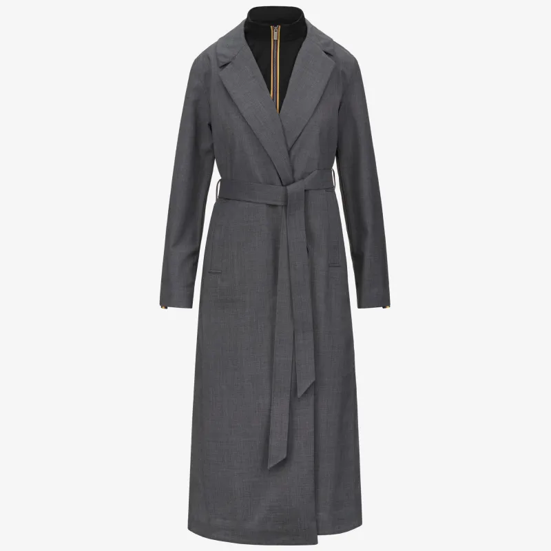 JORANCE 3L WOOL GRISAILLE - Jackets - Long - Woman - Grey Shadow Dk GRISAILLE made by K-Way
