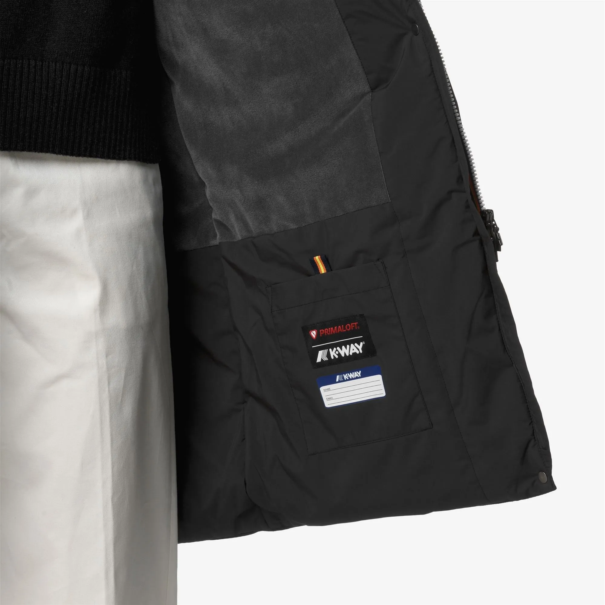 SONJA SOFT TOUCH MARMOTTA - Jackets - Long - Woman - Black Pure-Blue Airforce sold by K-Way product image thumbnail 3