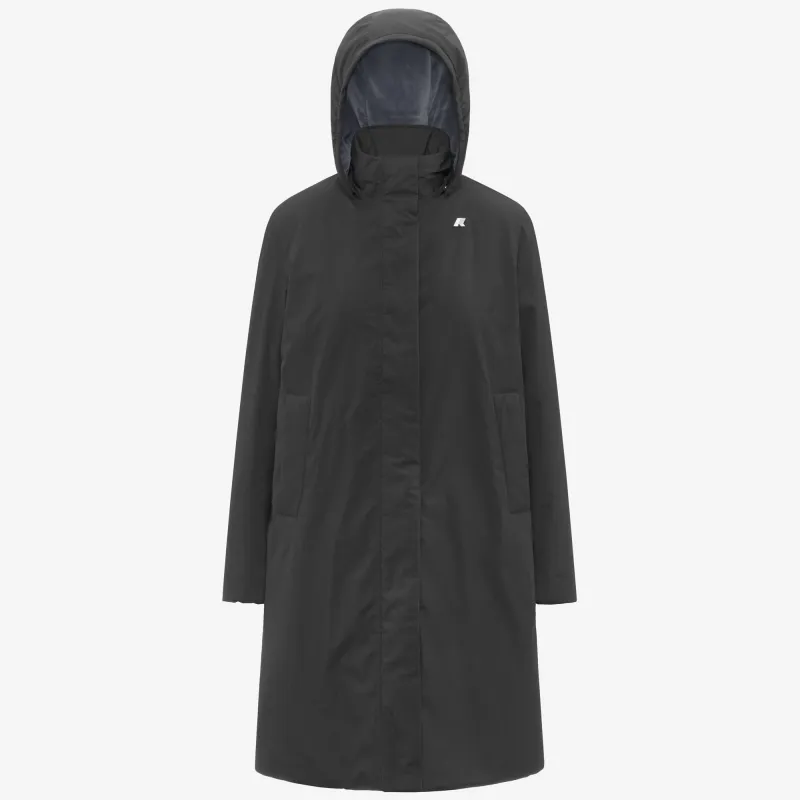 SONJA SOFT TOUCH MARMOTTA - Jackets - Long - Woman - Black Pure-Blue Airforce made by K-Way