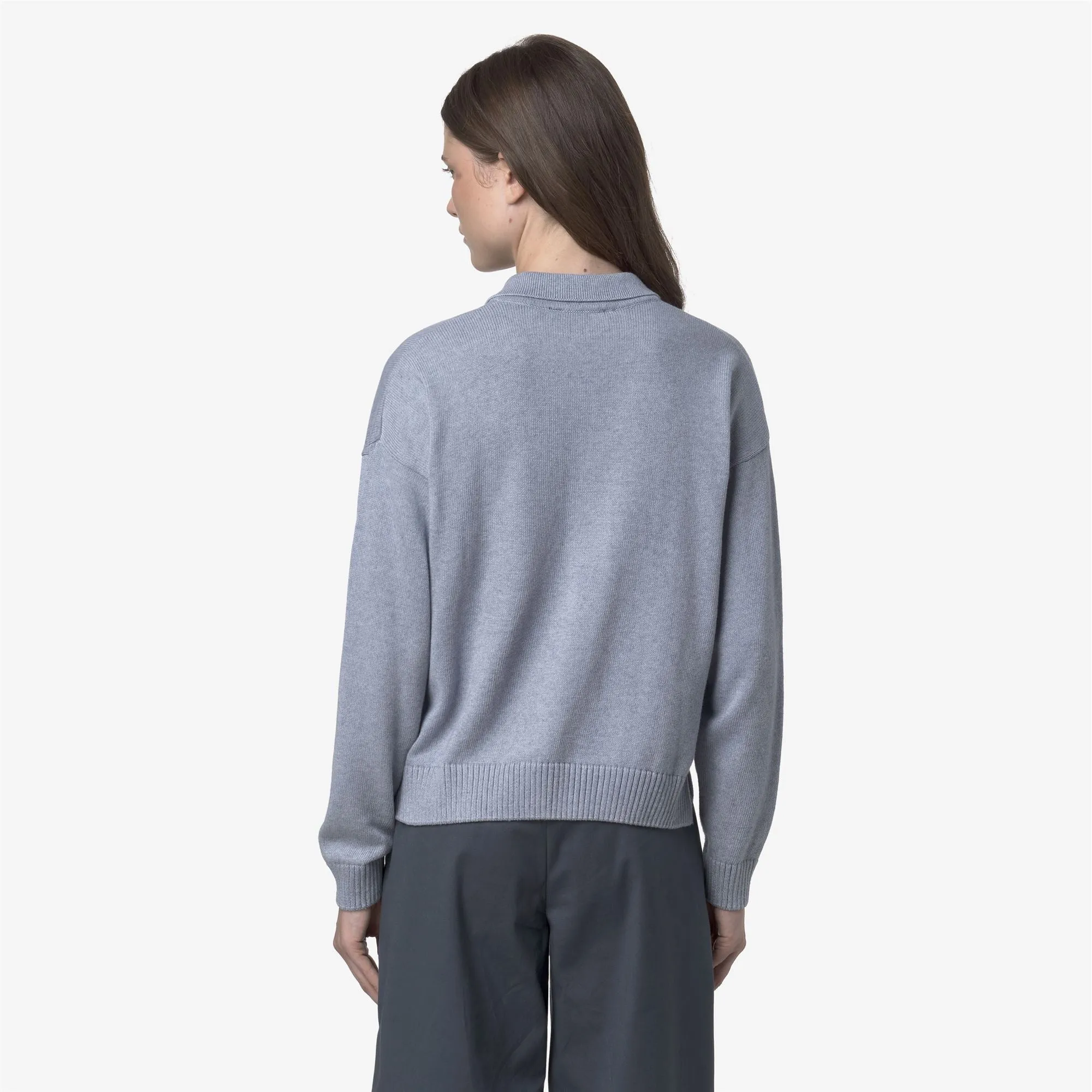 GRAMARNIER COTTON CASHMERE AF - Knitwear - Pull Over - Woman - Azure Mel-AZURE BLIZZARD sold by K-Way product image thumbnail 5