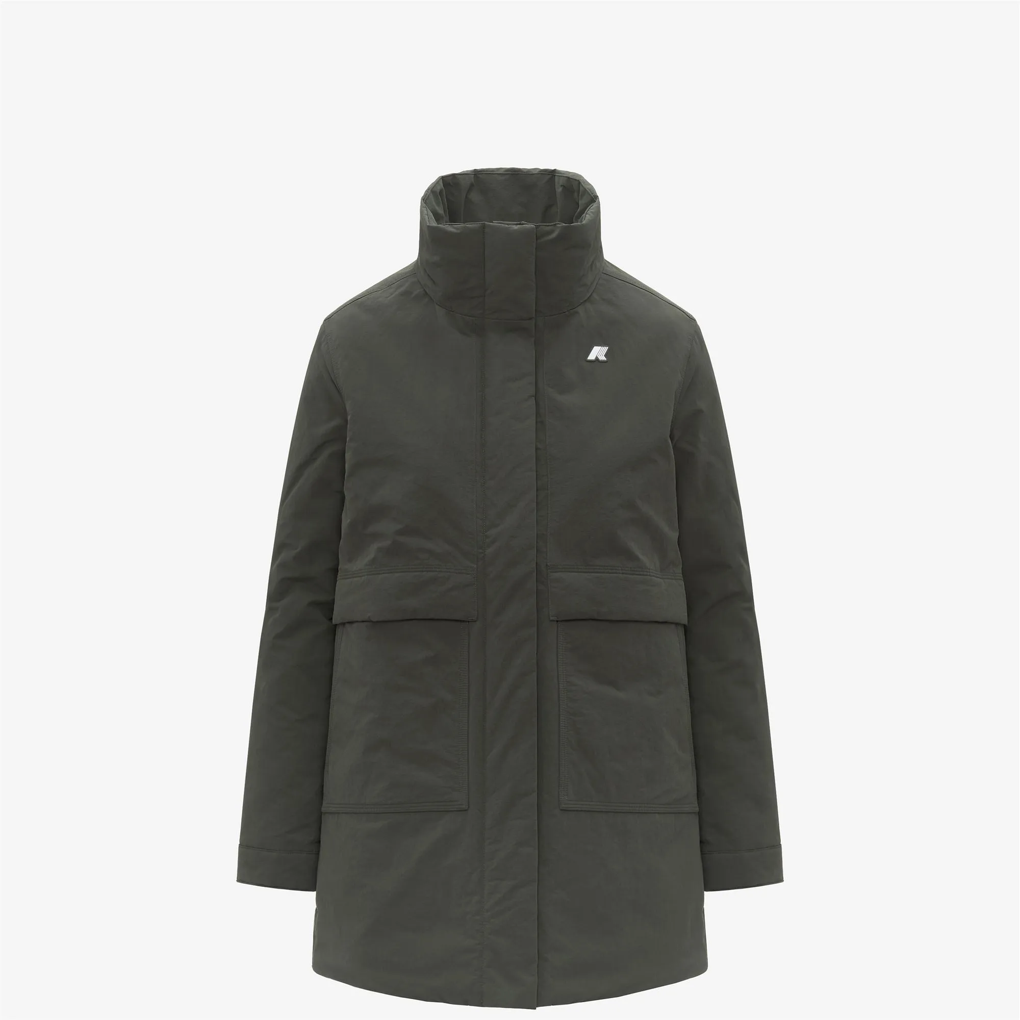 KALIMA WARM COTTON NYLON - Jackets - 3/4 Length - Woman - GREEN BLACKISH sold by K-Way product image thumbnail 2