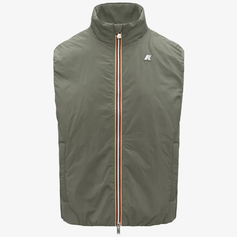 VALEN PLAIN WARM - Jackets - Vest - Man - Green Lichen made by K-Way