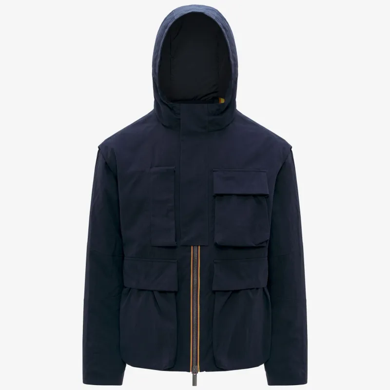 GUILLERMO COTTON FEEL - Jackets - Short - Man - Blue Depth Combo-Blue Depth-Unico made by K-Way