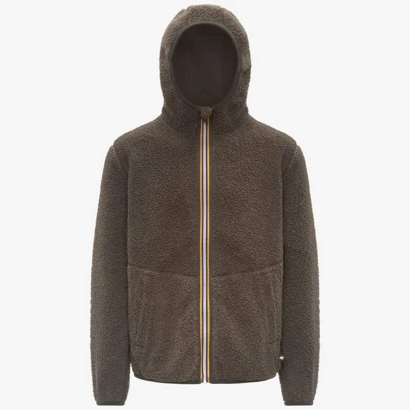 JACK SHERPA POLAR DOUBLE - Fleece - Jacket - Man - Black Olive Combo-Black Olive sold by K-Way