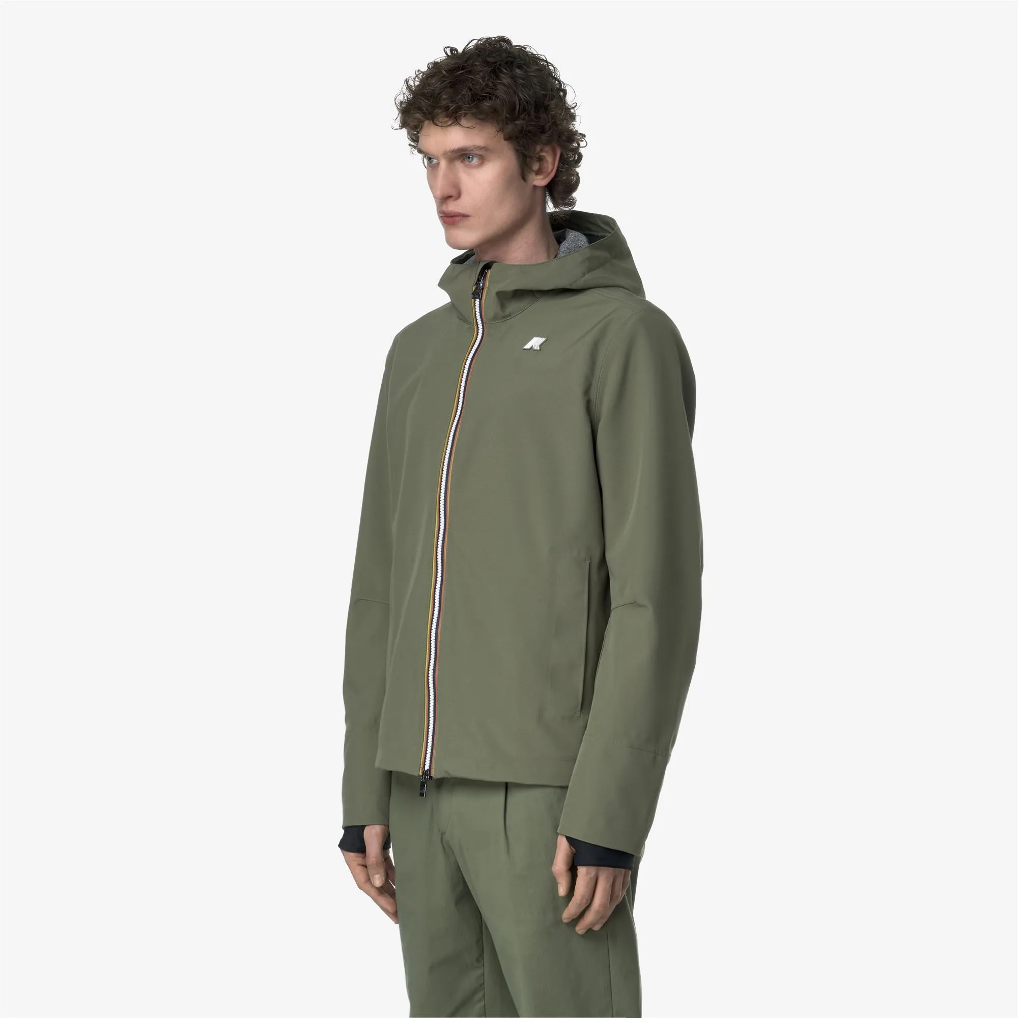 JACKO BONDED JERSEY - Jackets - Short - Man - Green Lichen sold by K-Way product image thumbnail 2