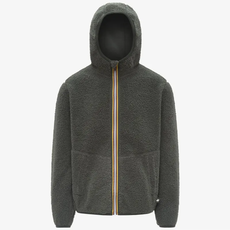 JACK SHERPA POLAR DOUBLE - Fleece - Jacket - Man - Green Blackish Combo-GREEN BLACKISH made by K-Way