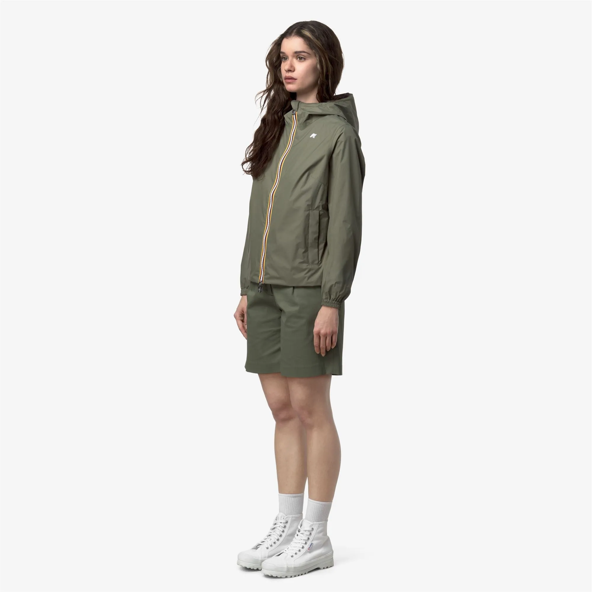 LIL 2.0 PLUS.2 DOUBLE - Jackets - Short - Woman - Green Lichen-Violet Glicine sold by K-Way product image thumbnail 4