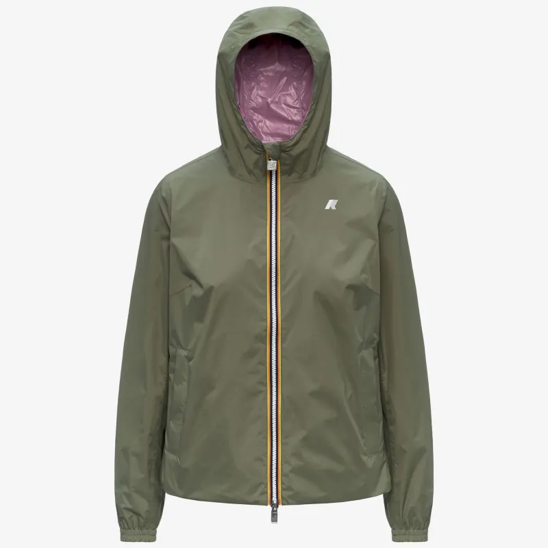 LIL 2.0 PLUS.2 DOUBLE - Jackets - Short - Woman - Green Lichen-Violet Glicine made by K-Way