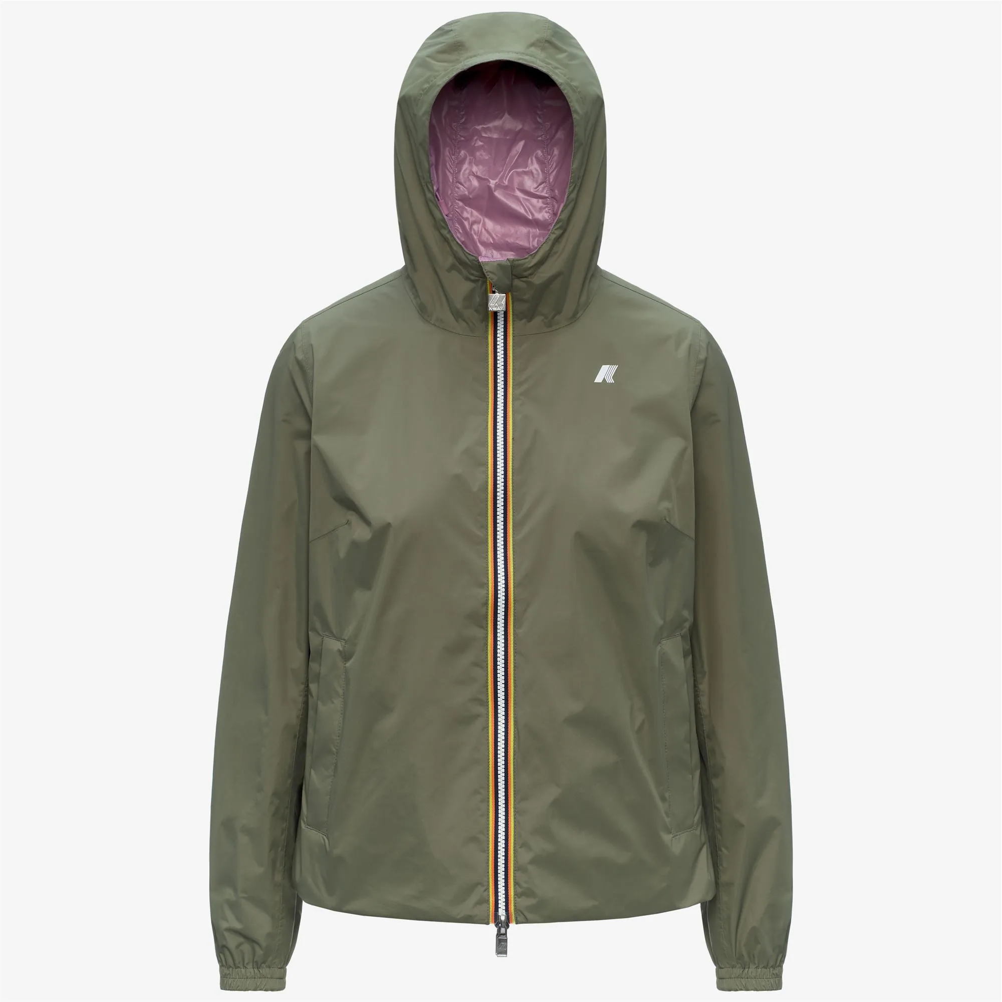 LIL 2.0 PLUS.2 DOUBLE - Jackets - Short - Woman - Green Lichen-Violet Glicine sold by K-Way