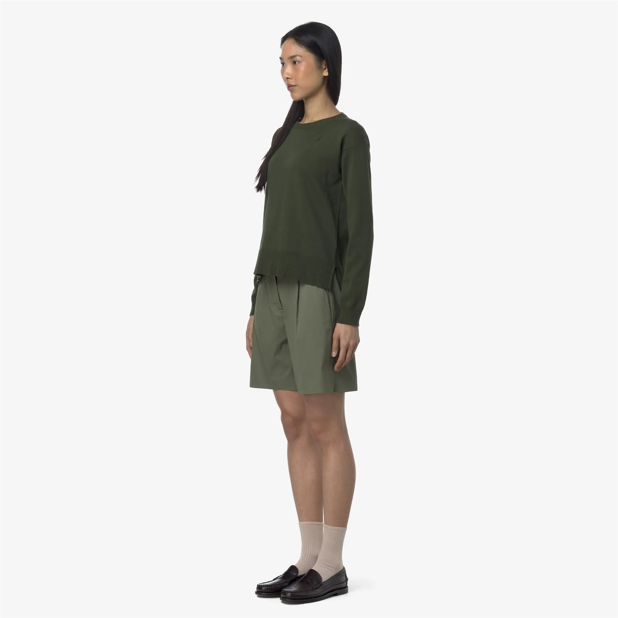 NIVE TWILL TECH - Shorts - Chino - Woman - Green Lichen sold by K-Way product image thumbnail 3