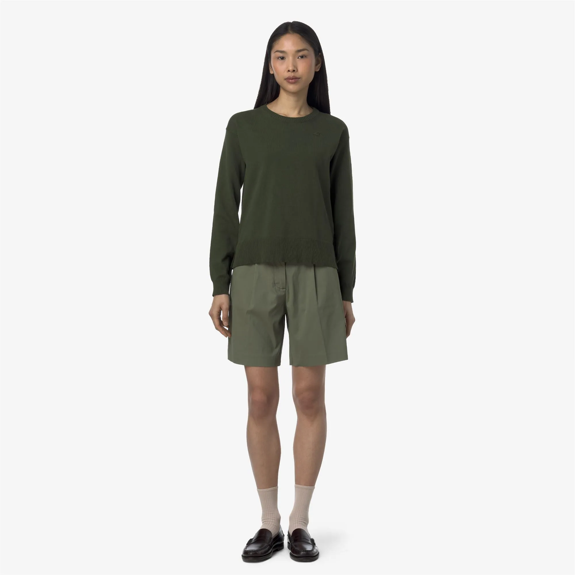 NIVE TWILL TECH - Shorts - Chino - Woman - Green Lichen sold by K-Way product image thumbnail 2