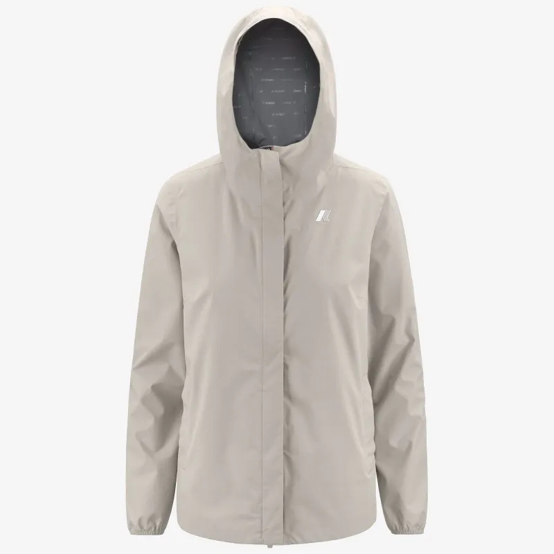 MARGUERITE STRETCH DOT - Jackets - Mid - Woman - BEIGE LT made by K-Way