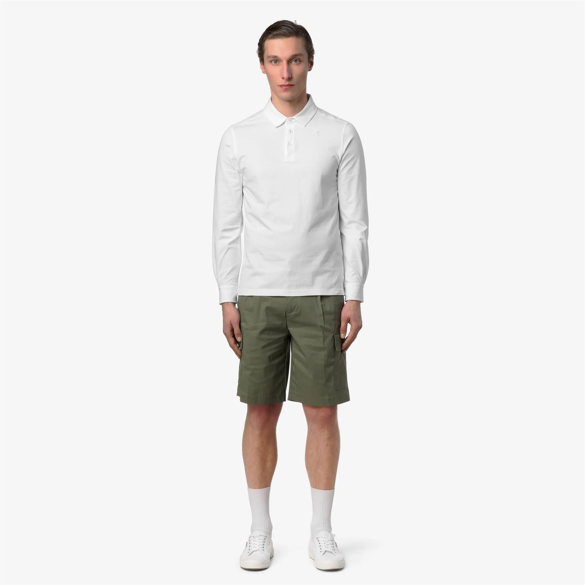 SERJE TWILL TECH - Shorts - Cargo - Man - Green Lichen sold by K-Way product image thumbnail 2