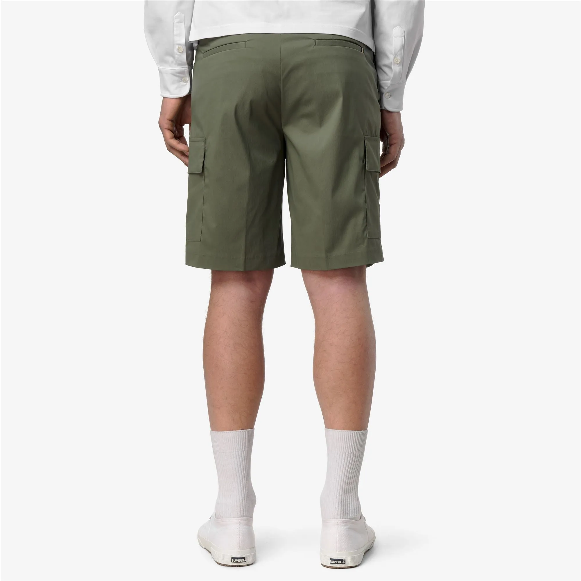 SERJE TWILL TECH - Shorts - Cargo - Man - Green Lichen sold by K-Way product image thumbnail 4