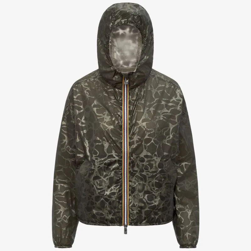 LAURETTE SUPER LIGHT LAMI DOUBLE - Jackets - Short - Woman - Green Lichen-BEIGE LT made by K-Way