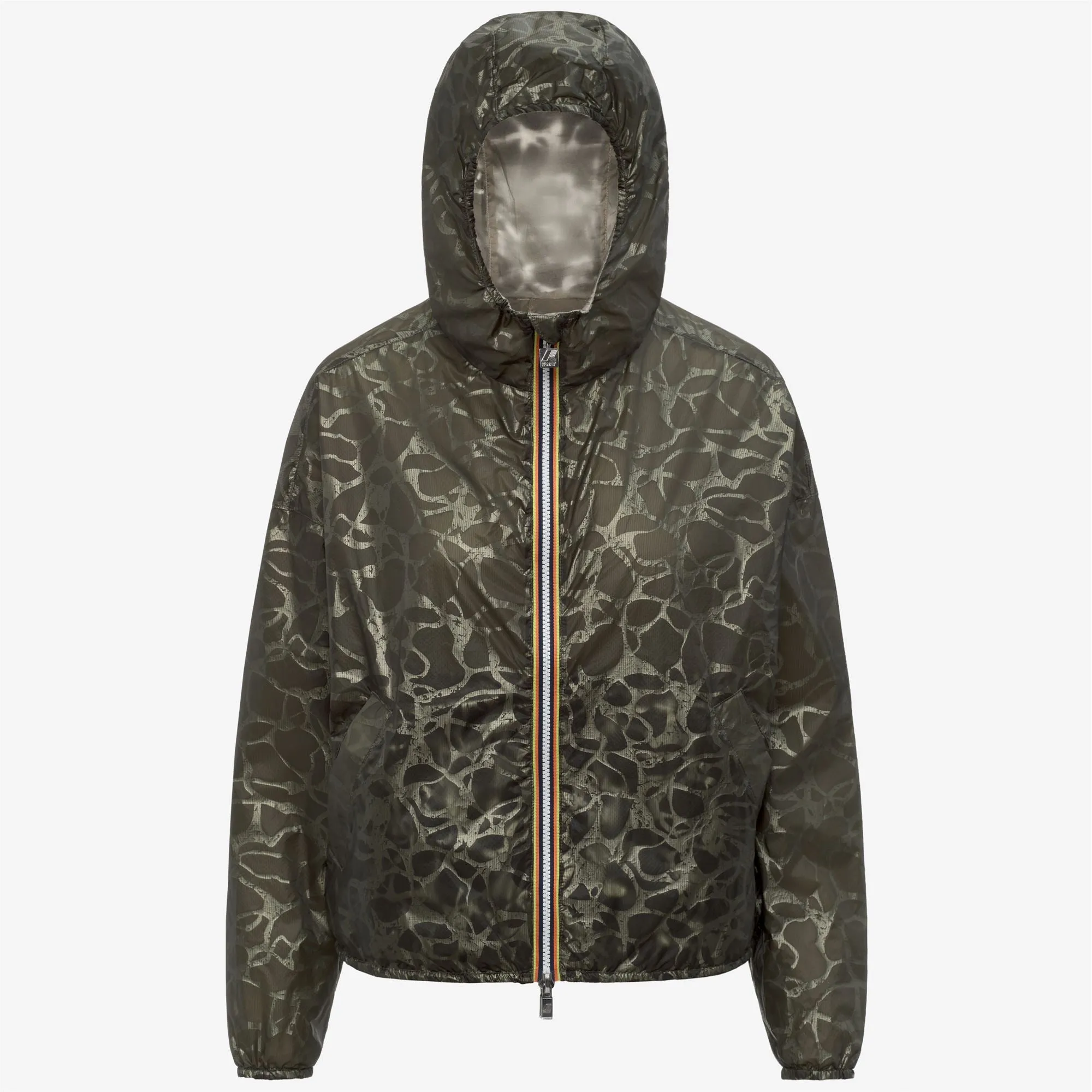 LAURETTE SUPER LIGHT LAMI DOUBLE - Jackets - Short - Woman - Green Lichen-BEIGE LT sold by K-Way
