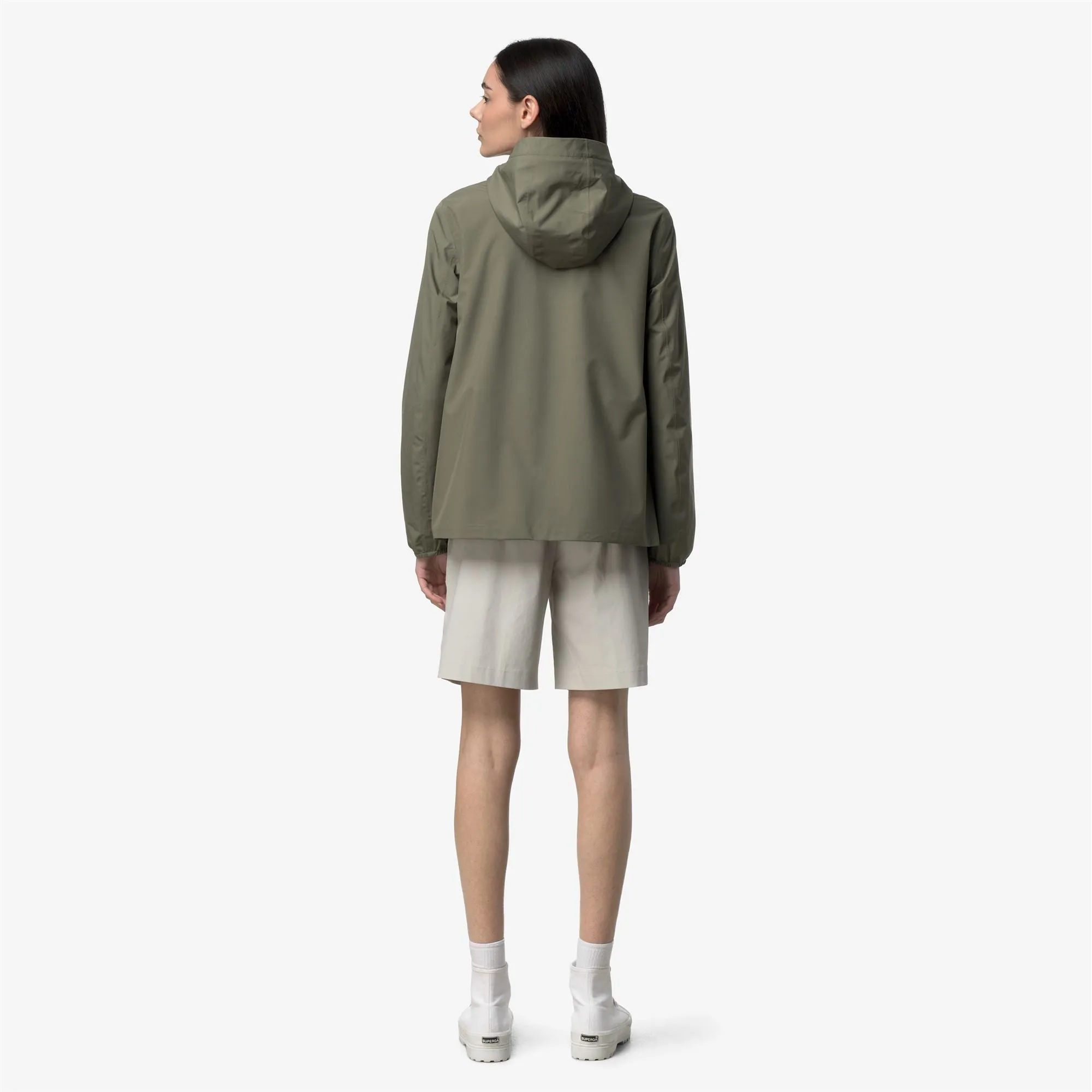 MARGUERITE STRETCH POLY JERSEY - Jackets - Mid - Woman - Green Lichen sold by K-Way product image thumbnail 4