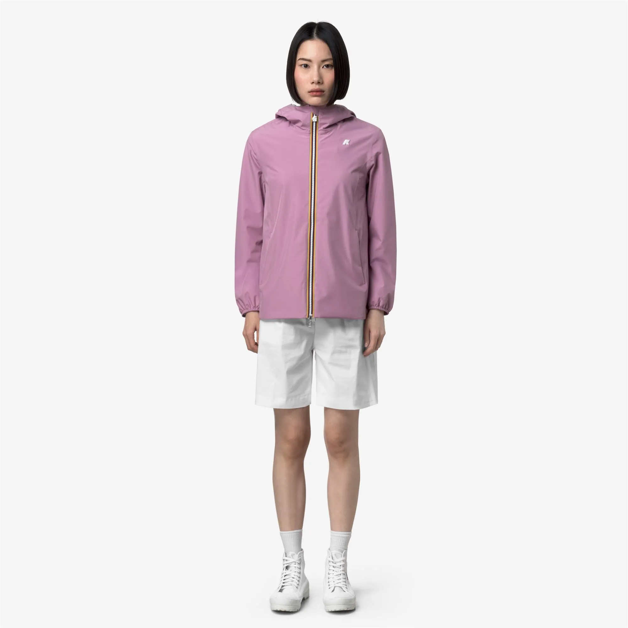 MARGUERITE STRETCH POLY JERSEY - Jackets - Mid - Woman - Violet Glicine sold by K-Way product image thumbnail 2