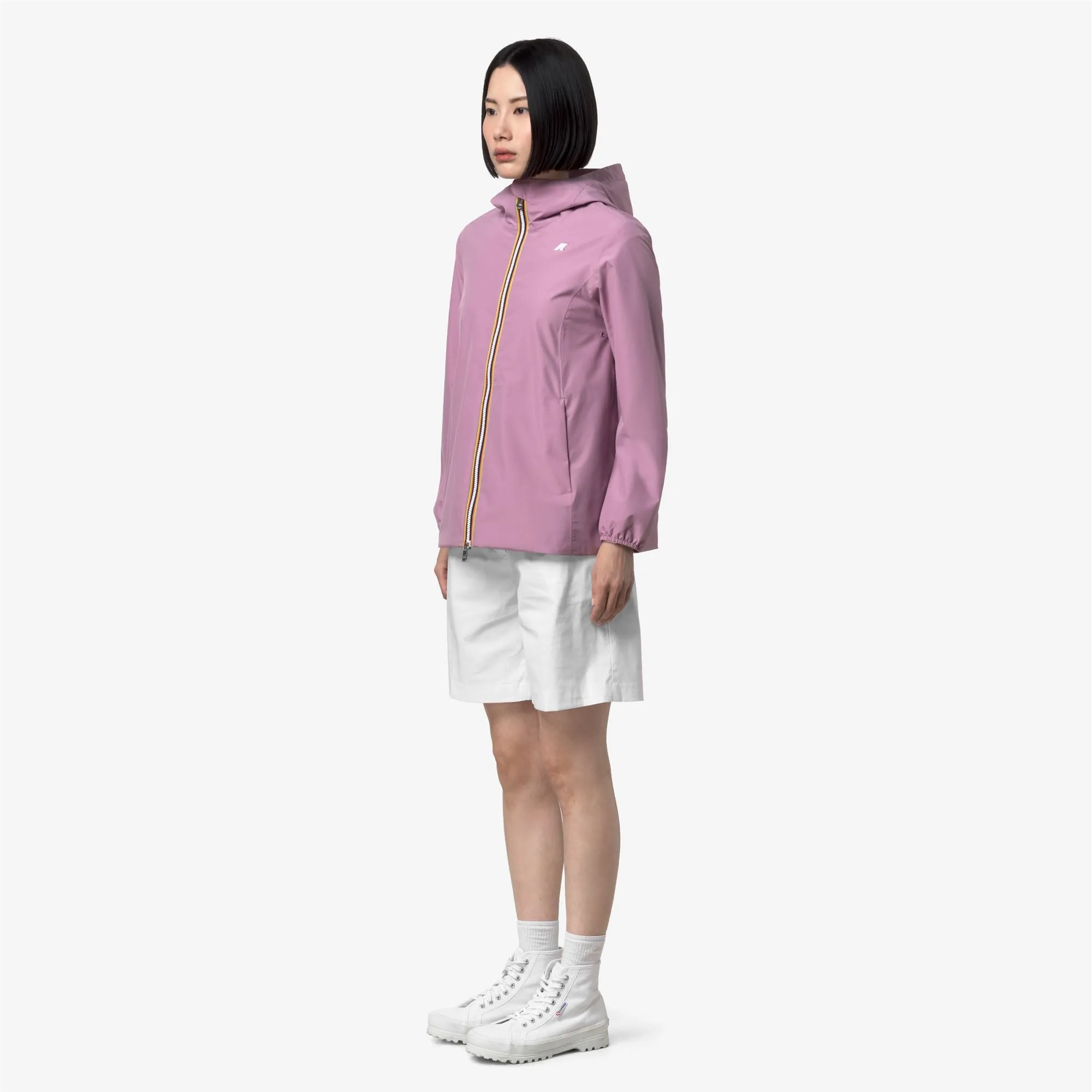 MARGUERITE STRETCH POLY JERSEY - Jackets - Mid - Woman - Violet Glicine sold by K-Way product image thumbnail 3