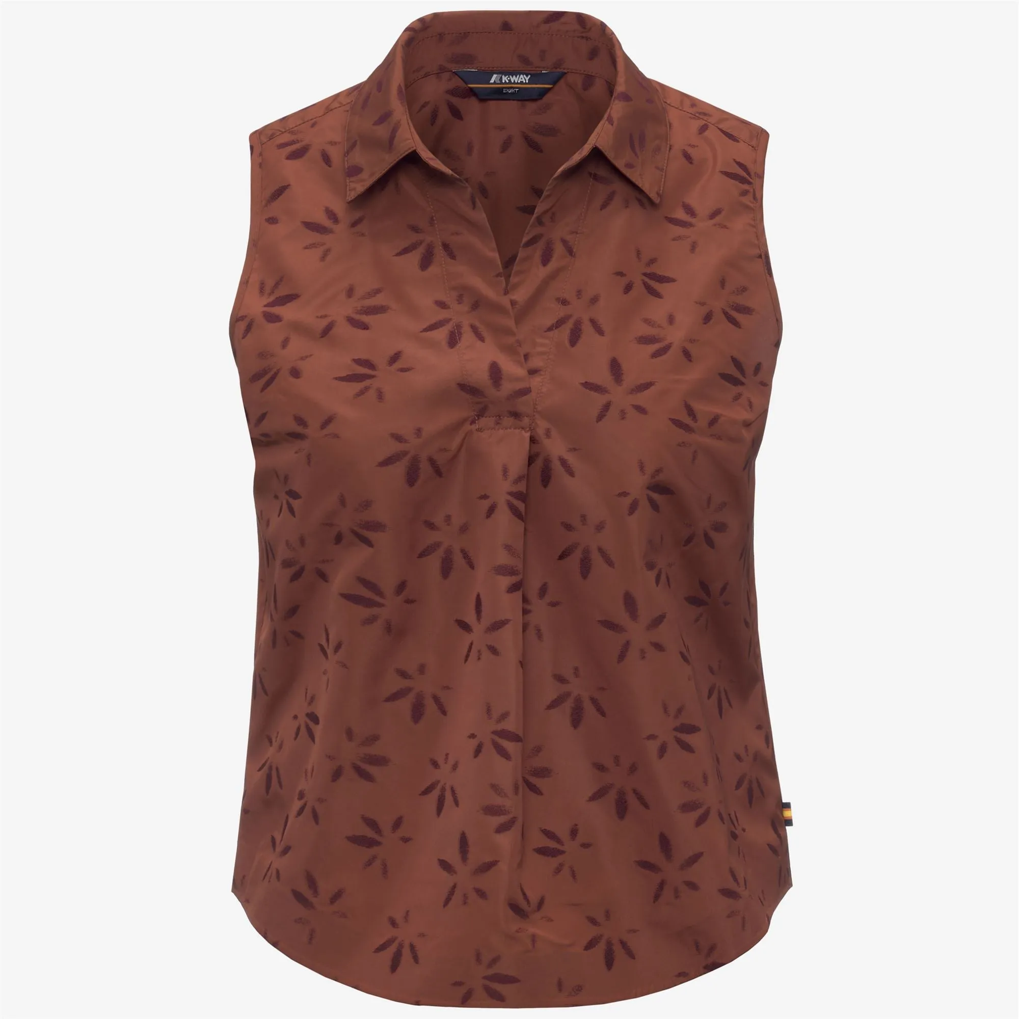 ANTY EMBY JACQUARD - Shirts - Top - Woman - BROWN-VIOLET JACQUARD-Brown Reddish-Violet Burnished sold by K-Way