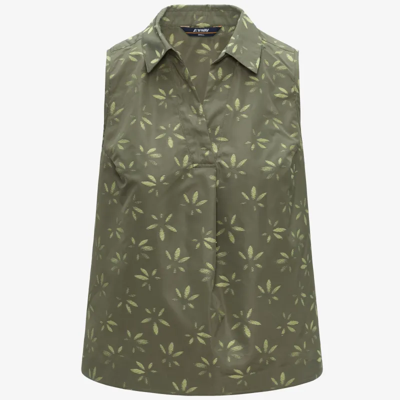 ANTY EMBY JACQUARD - Shirts - Top - Woman - GREEN-LIME JACQUARD-Green Lichen-Green Dk Lime made by K-Way