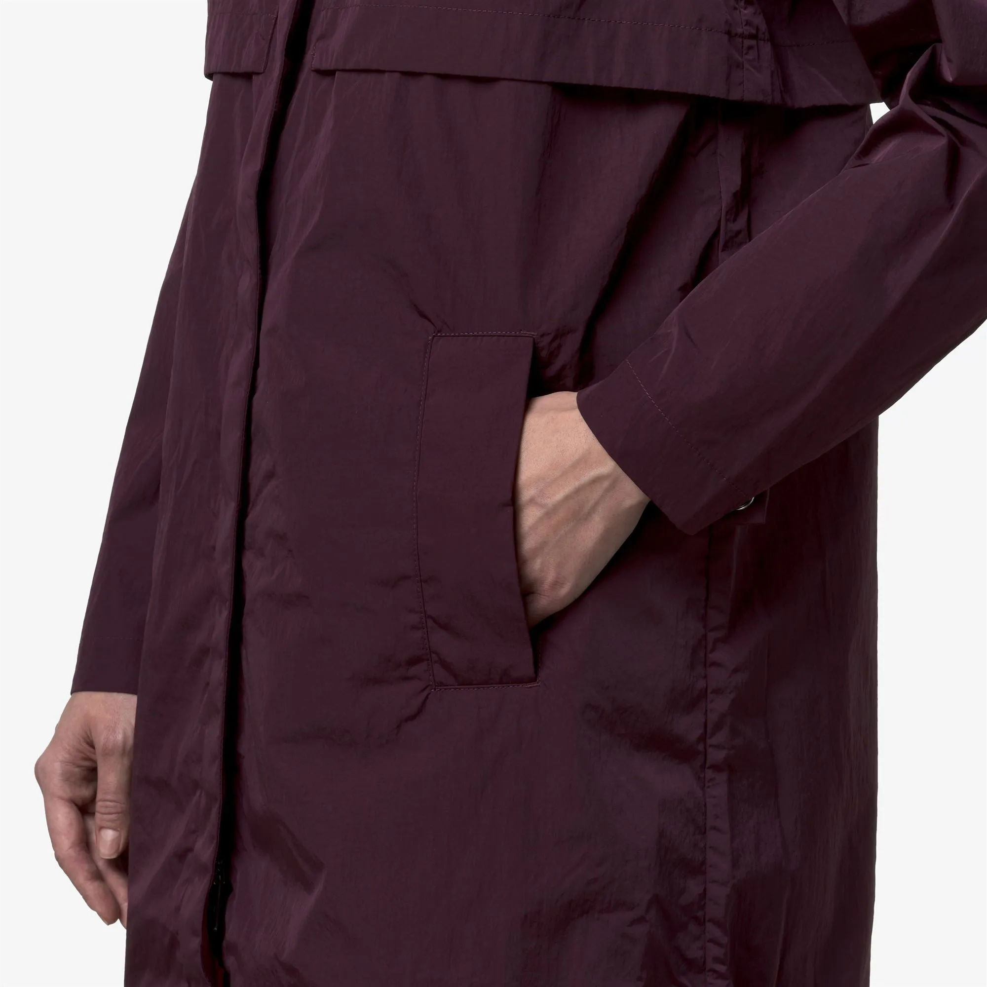 SOPHILENE SATIN GLASS - Jackets - Mid - Woman - Violet Mauve Wine sold by K-Way product image thumbnail 5