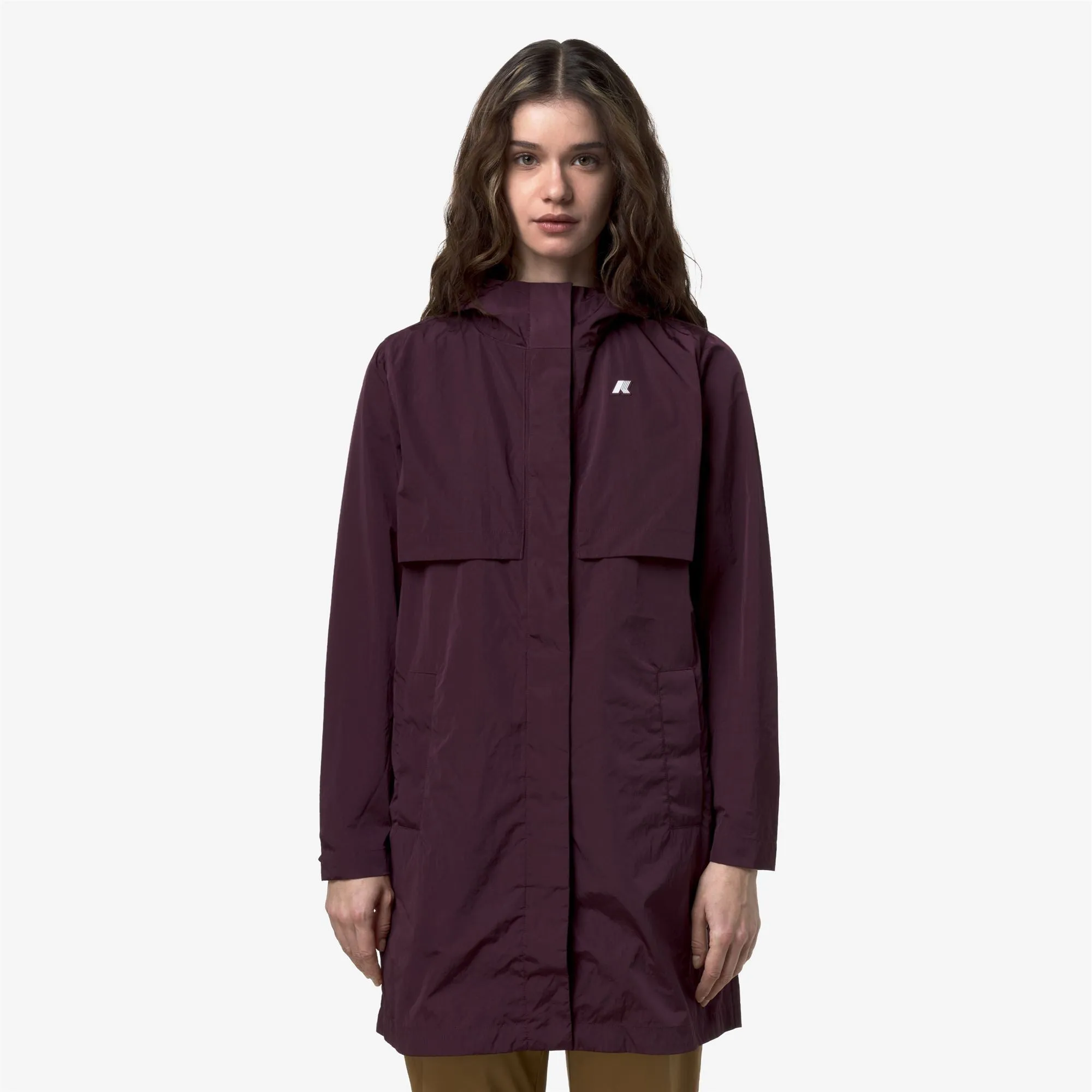 SOPHILENE SATIN GLASS - Jackets - Mid - Woman - Violet Mauve Wine sold by K-Way product image thumbnail 2