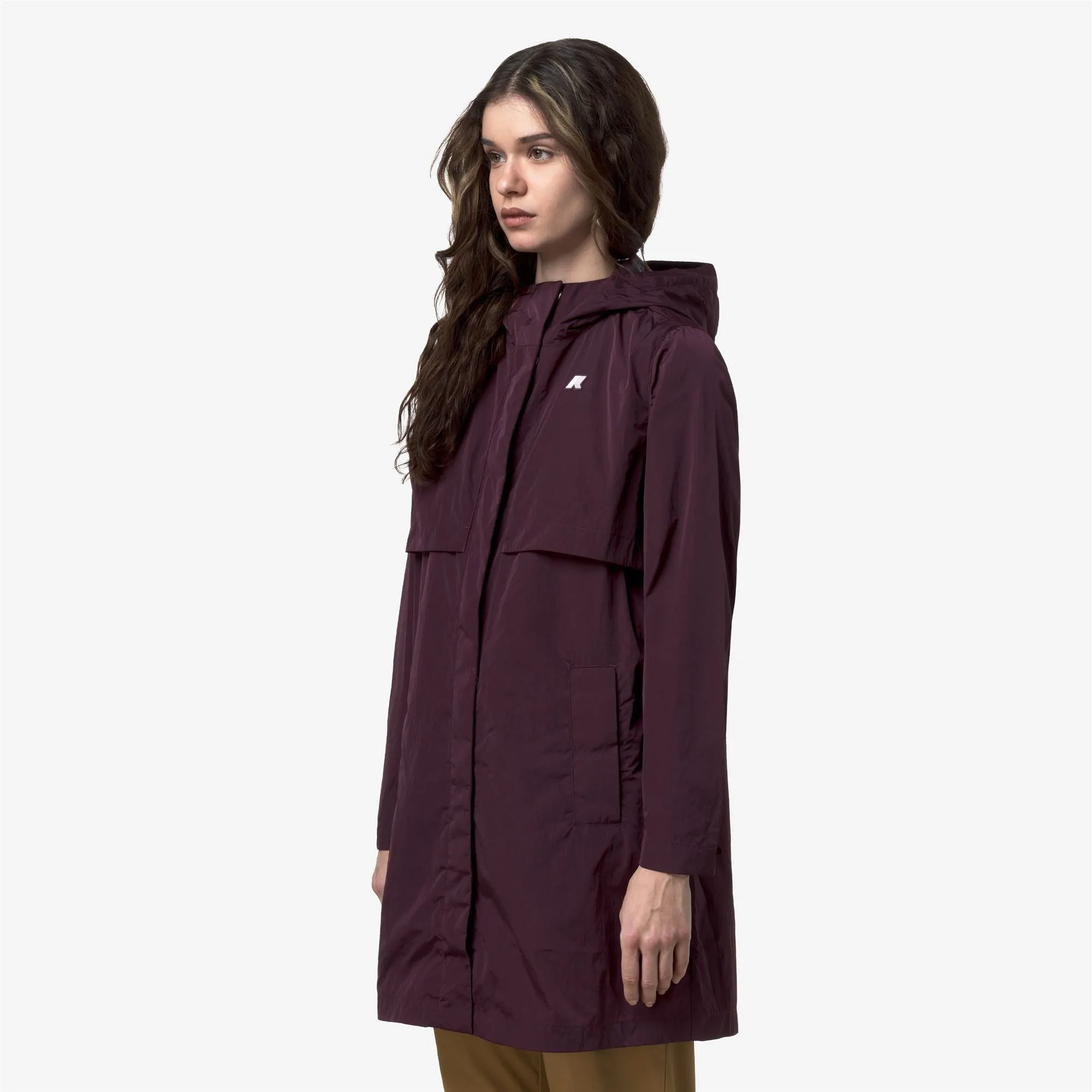 SOPHILENE SATIN GLASS - Jackets - Mid - Woman - Violet Mauve Wine sold by K-Way product image thumbnail 3