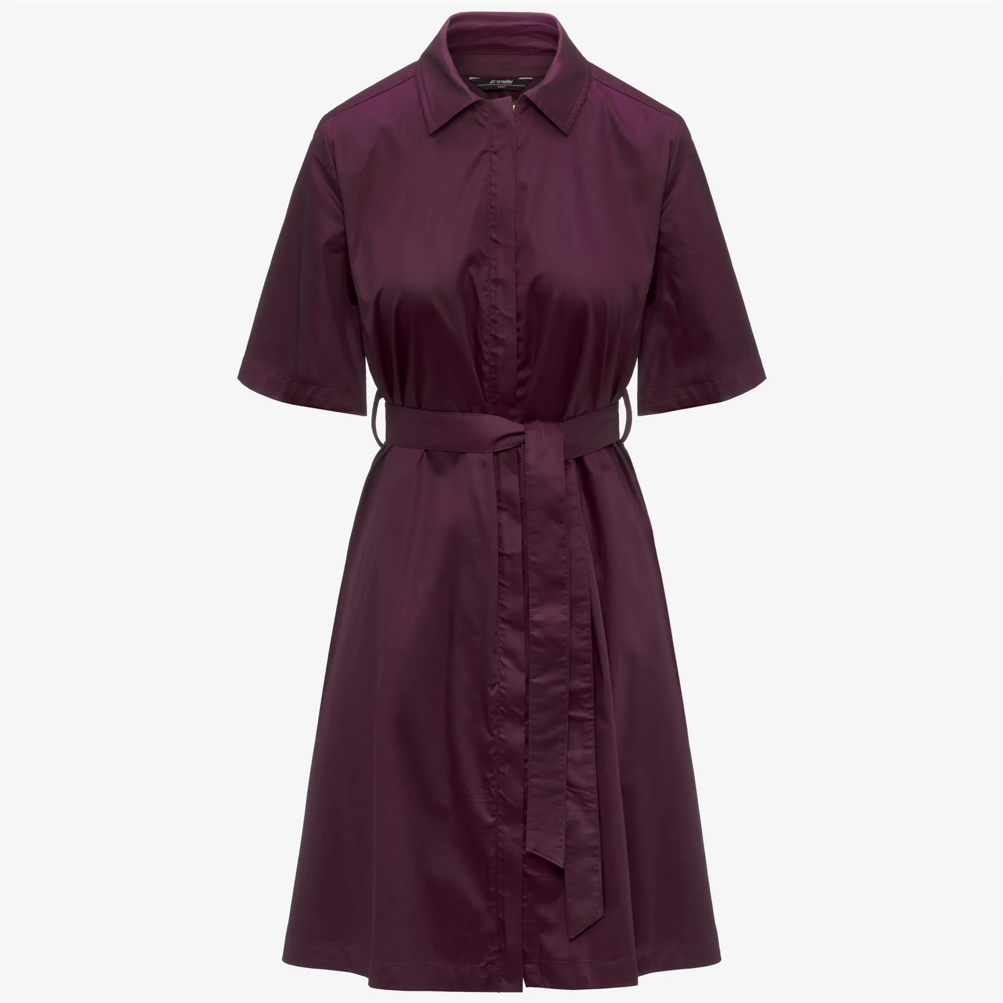NOUAILLE SHINY COTTON - Dresses - Short - Woman - Violet Mauve Wine sold by K-Way
