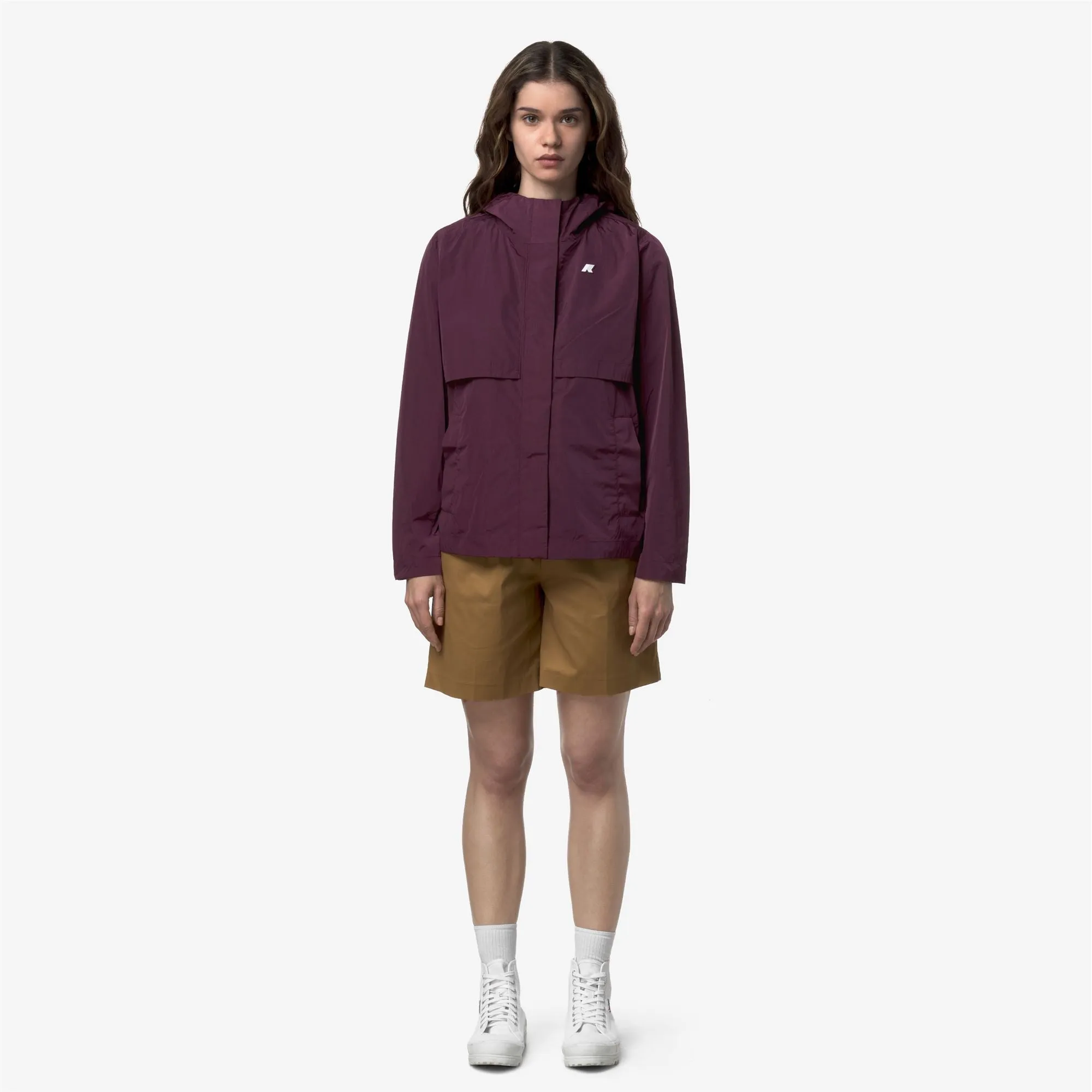 SOPHILE SATIN GLASS - Jackets - Short - Woman - Violet Mauve Wine sold by K-Way product image thumbnail 2