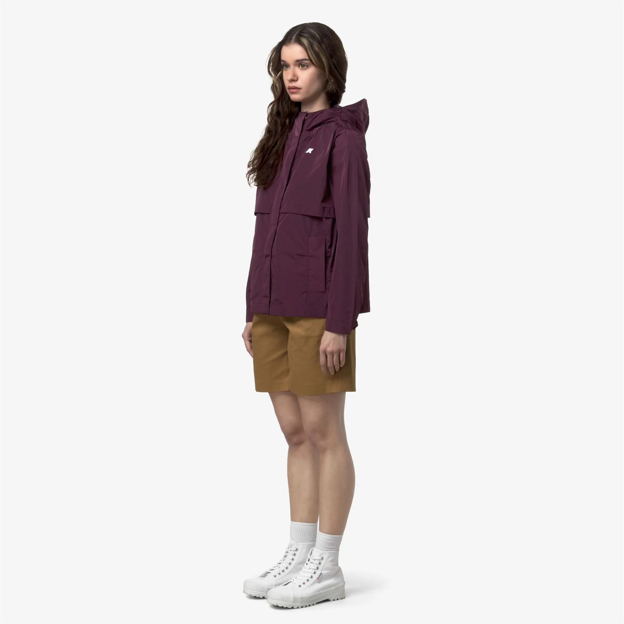 SOPHILE SATIN GLASS - Jackets - Short - Woman - Violet Mauve Wine sold by K-Way product image thumbnail 3