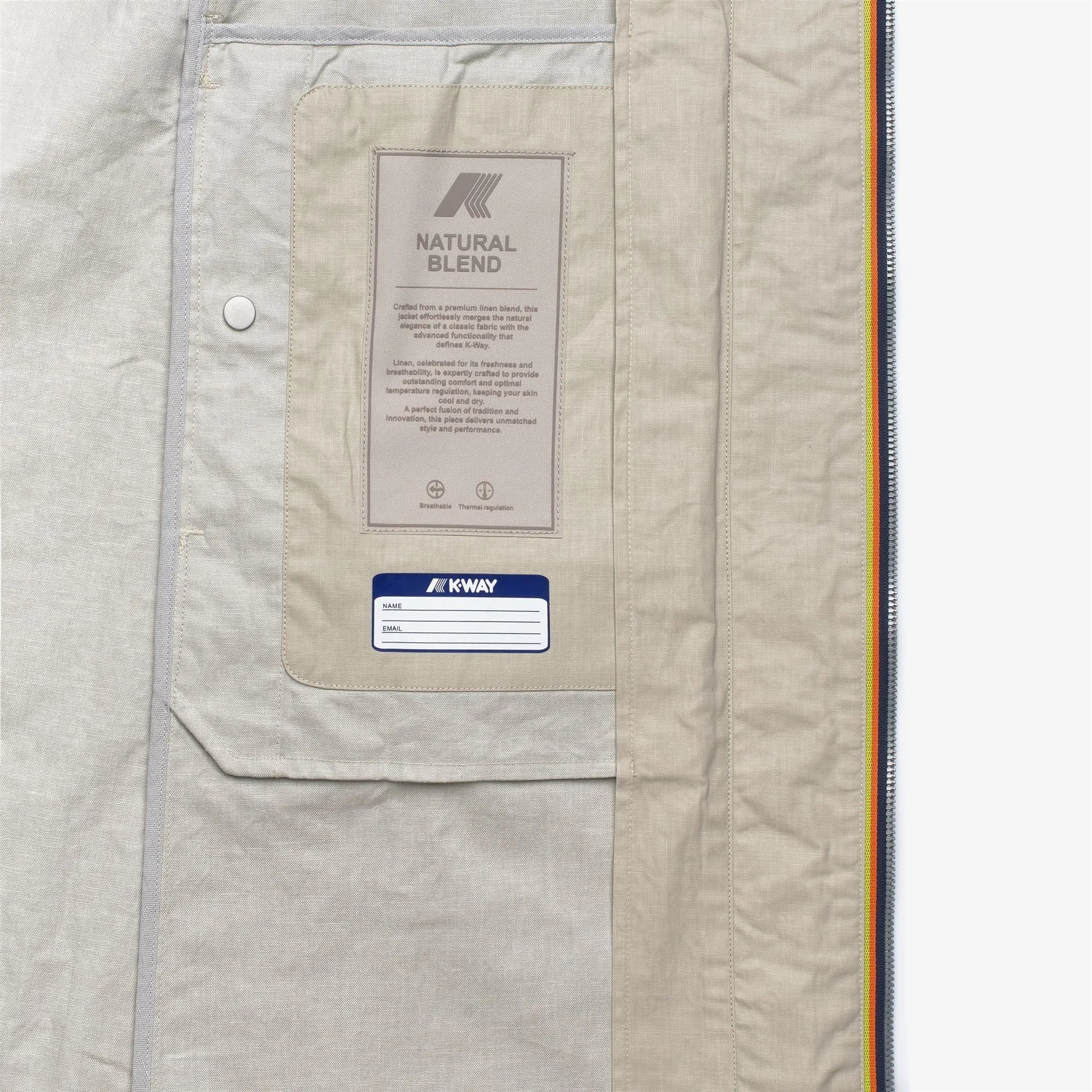 HORIEN NATURAL BLEND - Jackets - Long - Woman - BEIGE LT COMBO-BEIGE LT sold by K-Way product image thumbnail 3