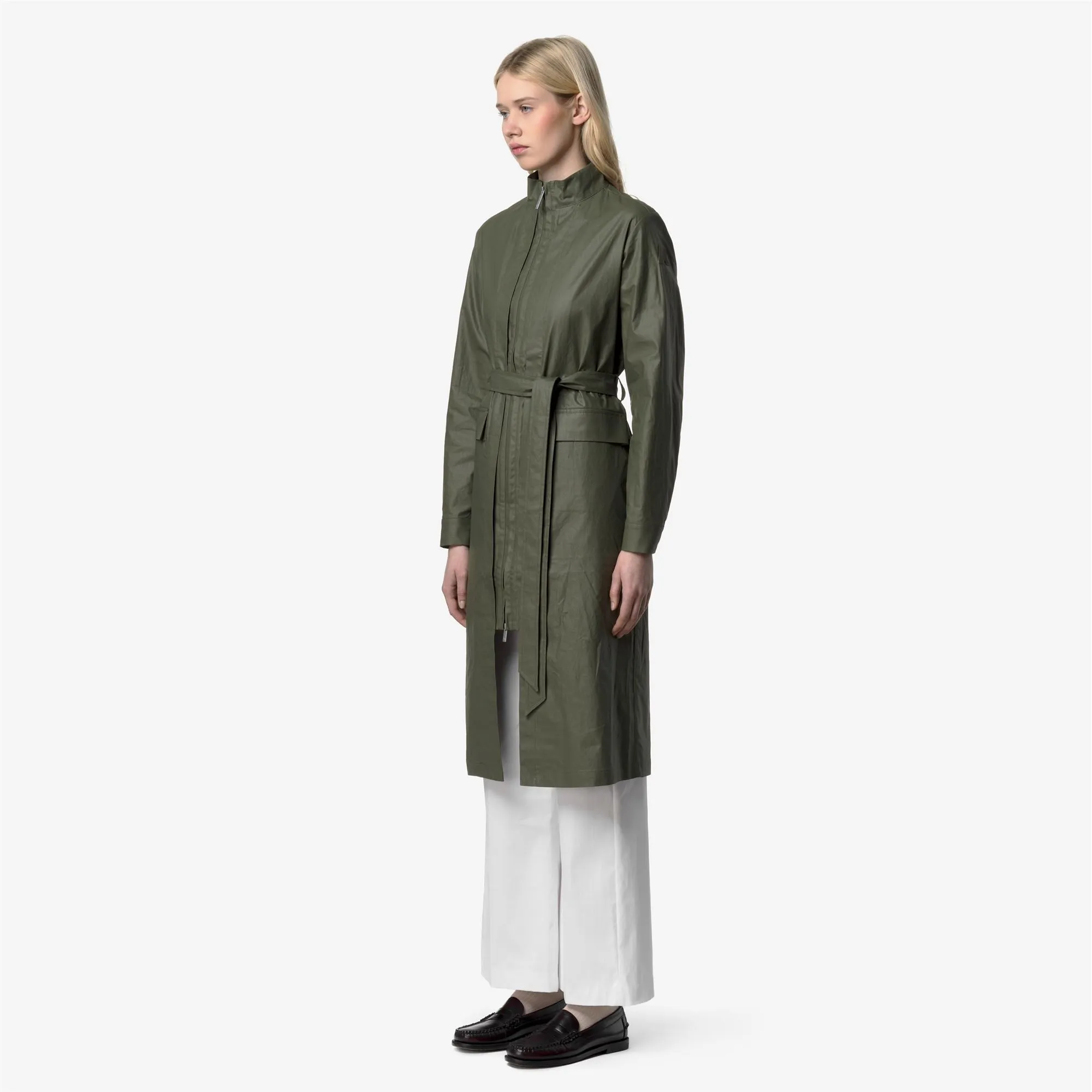 HORIEN NATURAL BLEND - Jackets - Long - Woman - GREEN LICHEN COMBO-Green Lichen sold by K-Way product image thumbnail 4
