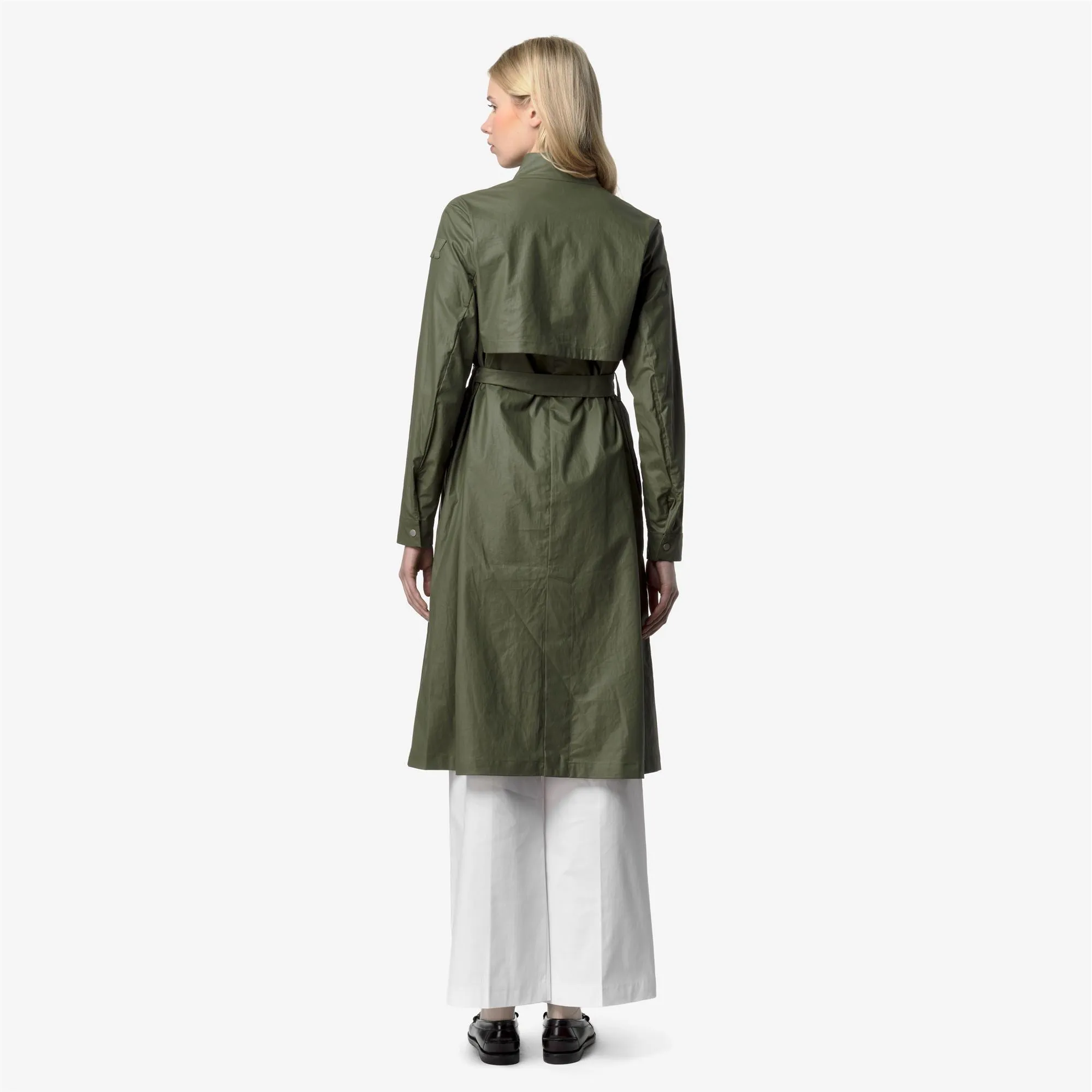 HORIEN NATURAL BLEND - Jackets - Long - Woman - GREEN LICHEN COMBO-Green Lichen sold by K-Way product image thumbnail 5