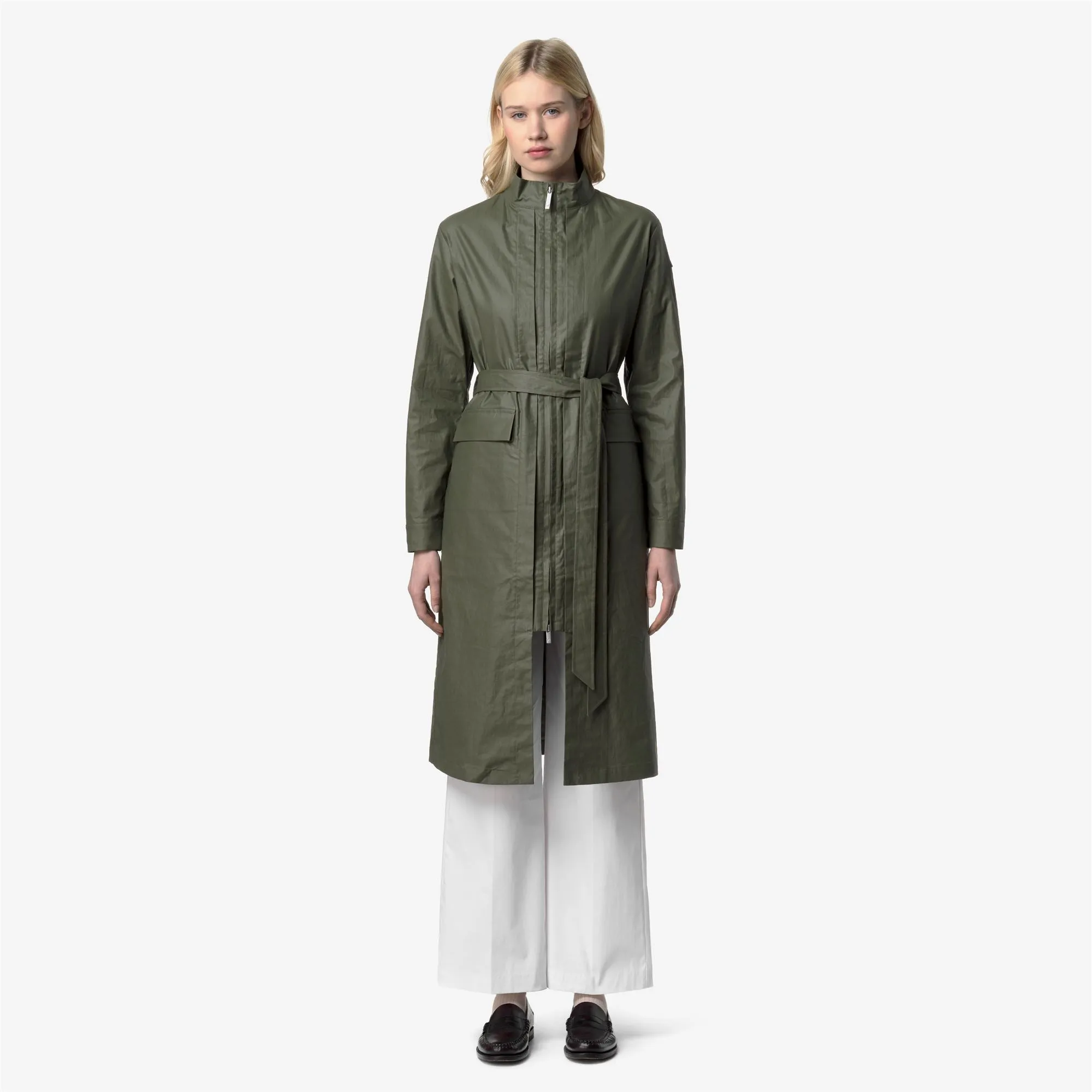 HORIEN NATURAL BLEND - Jackets - Long - Woman - GREEN LICHEN COMBO-Green Lichen sold by K-Way product image thumbnail 3