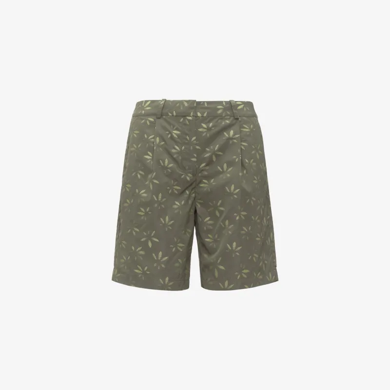 LAROSE EMBY JACQUARD - Shorts - Sport Shorts - Woman - GREEN-LIME JACQUARD-Green Lichen-Green Dk Lime made by K-Way