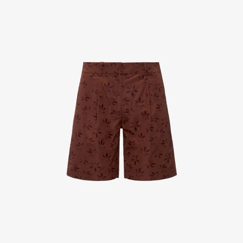 LAROSE EMBY JACQUARD - Shorts - Sport Shorts - Woman - BROWN-VIOLET JACQUARD-Brown Reddish-Violet Burnished made by K-Way