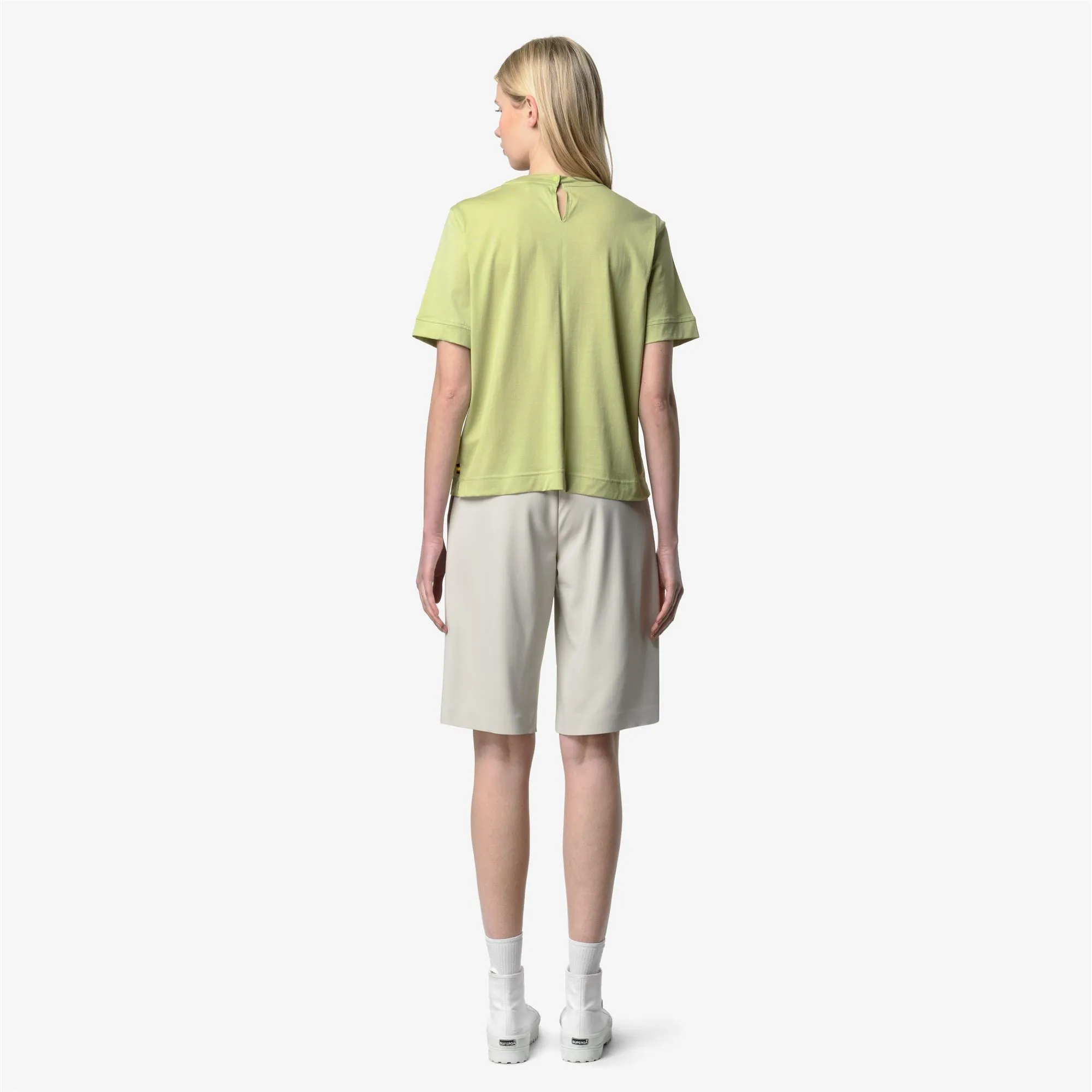 GABILLOU COTTON SILK - T-Shirts & Top - T-Shirt - Woman - Green Dk Lime sold by K-Way product image thumbnail 3