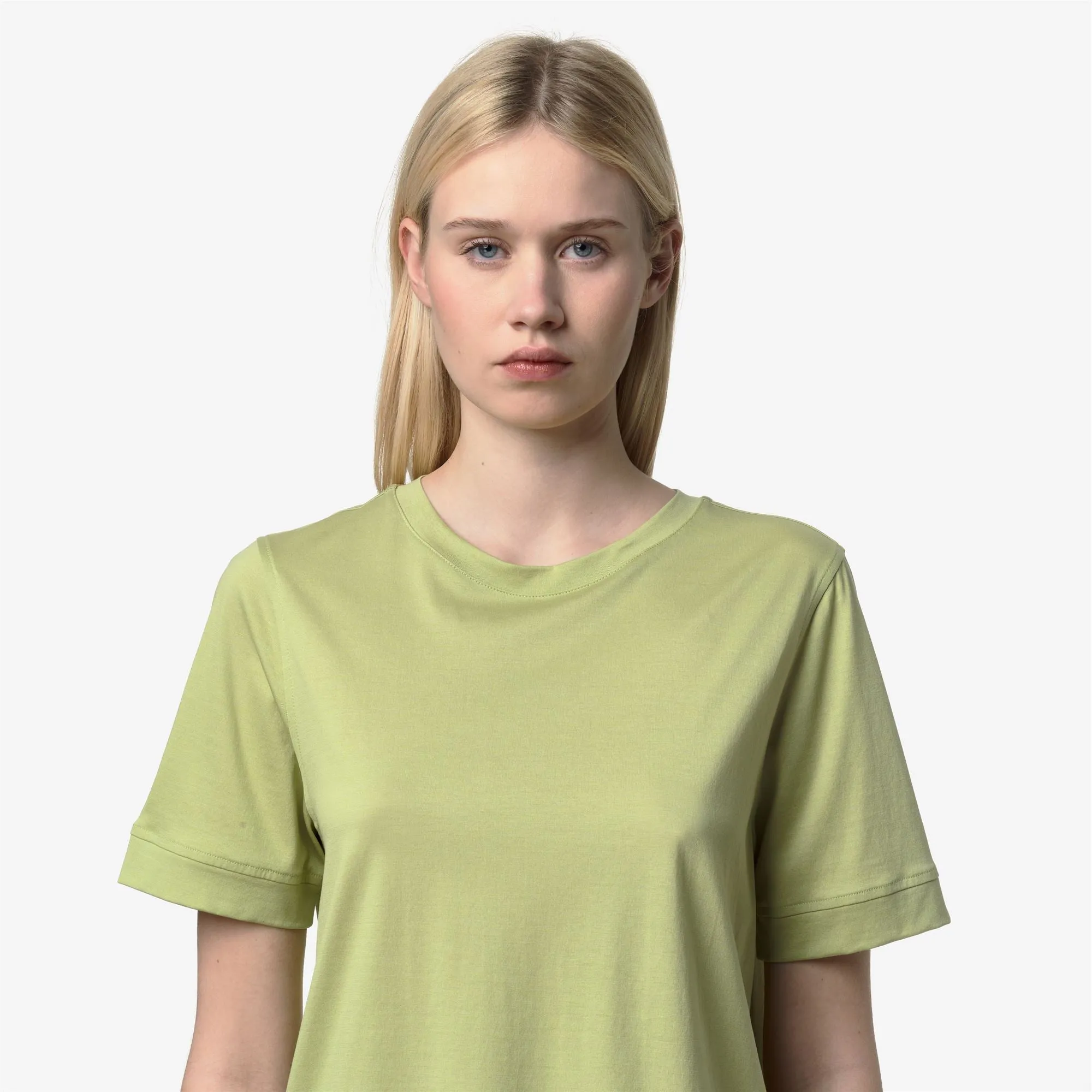 GABILLOU COTTON SILK - T-Shirts & Top - T-Shirt - Woman - Green Dk Lime sold by K-Way product image thumbnail 4