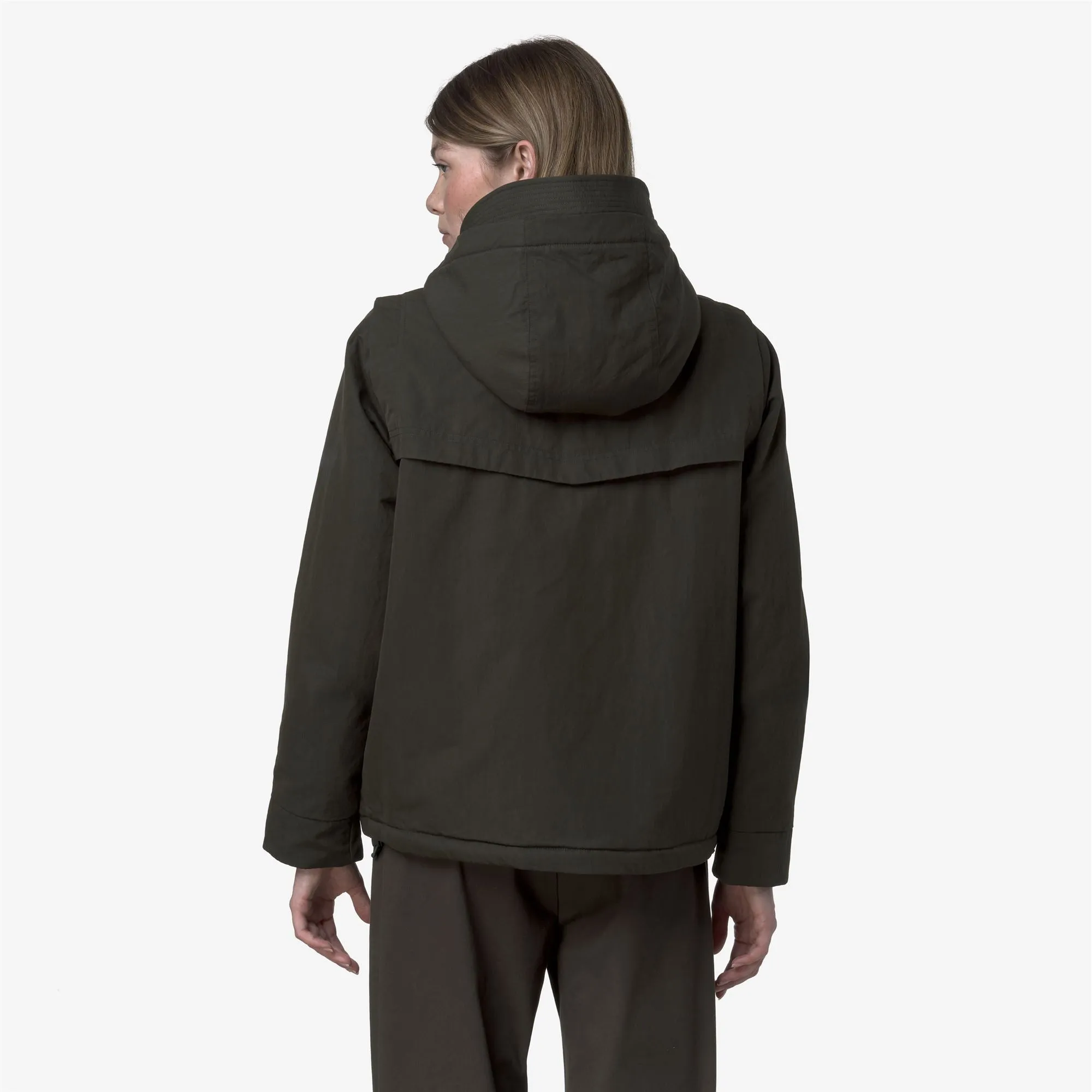 IDELER COTTON FEEL - Jackets - Short - Woman - Green Blackish-Green Blackish FUR sold by K-Way product image thumbnail 4