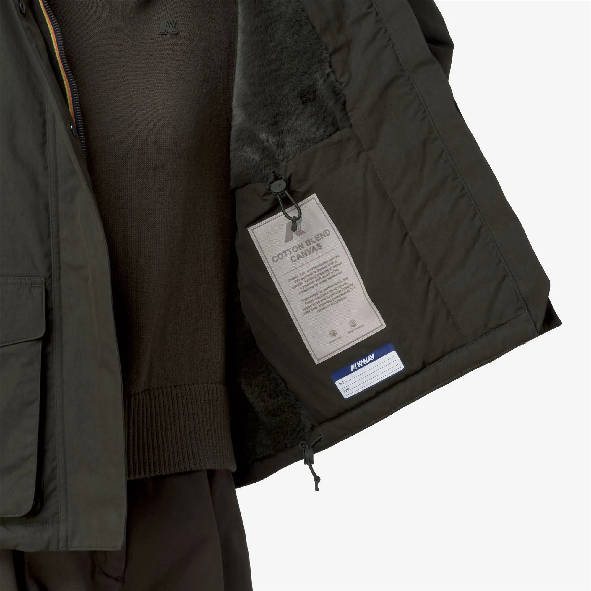IDELER COTTON FEEL - Jackets - Short - Woman - Green Blackish-Green Blackish FUR sold by K-Way product image thumbnail 5