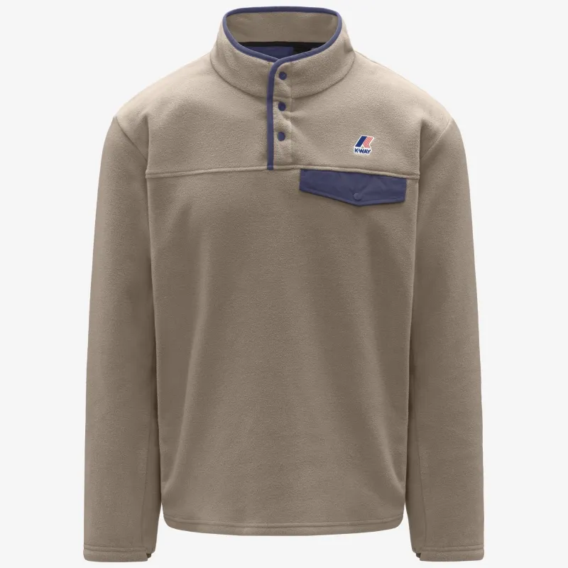 BARNABE 4.0 POLAR - Fleece - Pull Over - Unisex - Beige Taupe-Blue Deep Cobalt made by K-Way