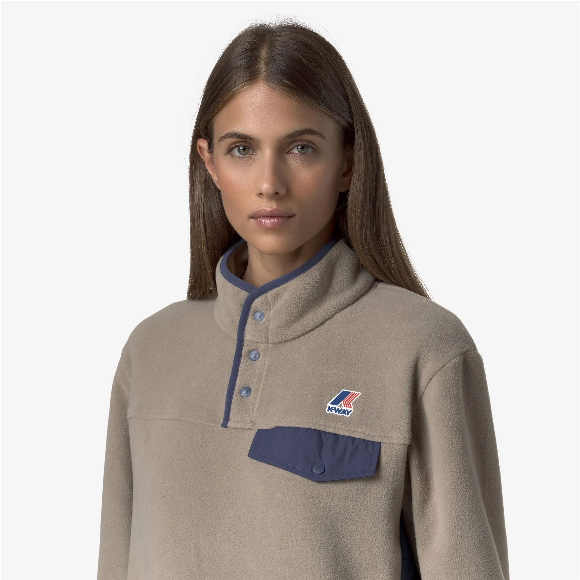 BARNABE 4.0 POLAR - Fleece - Pull Over - Unisex - Beige Taupe-Blue Deep Cobalt sold by K-Way product image thumbnail 5