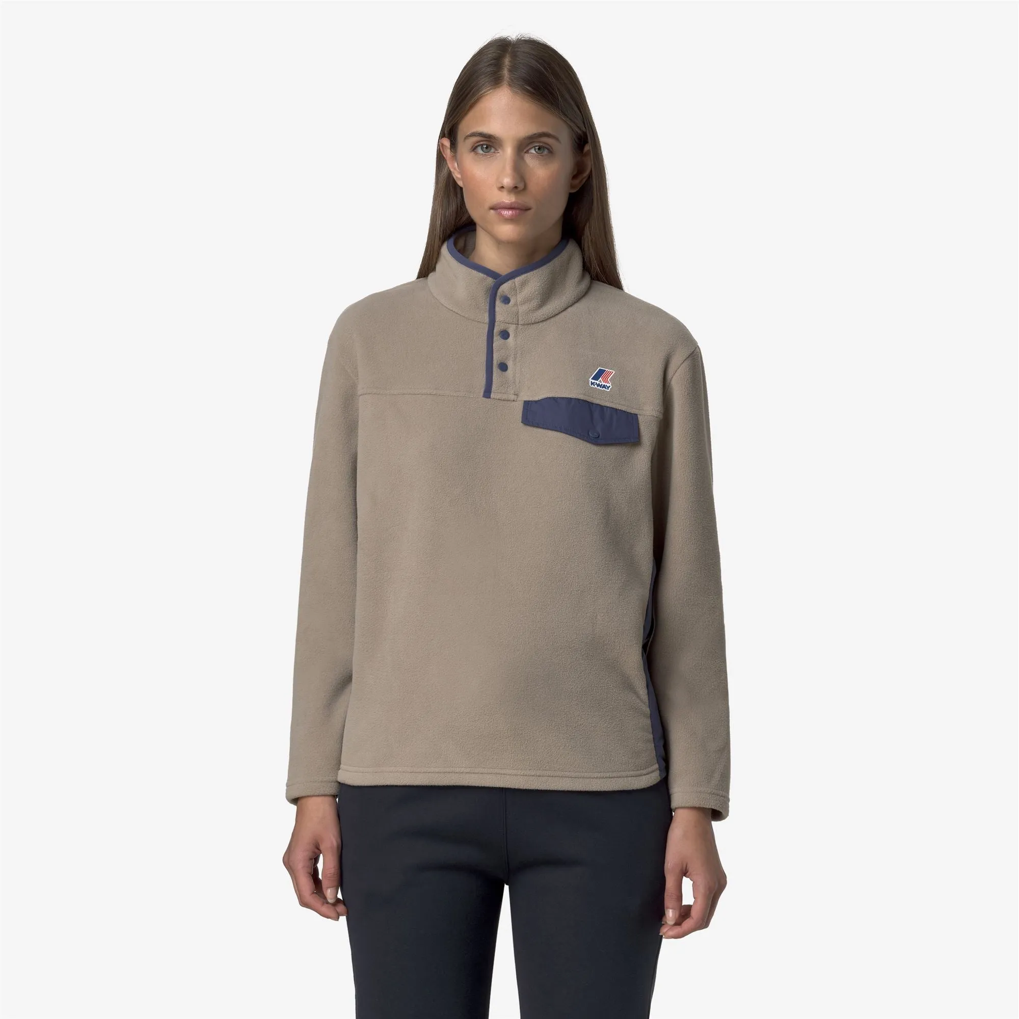 BARNABE 4.0 POLAR - Fleece - Pull Over - Unisex - Beige Taupe-Blue Deep Cobalt sold by K-Way product image thumbnail 2