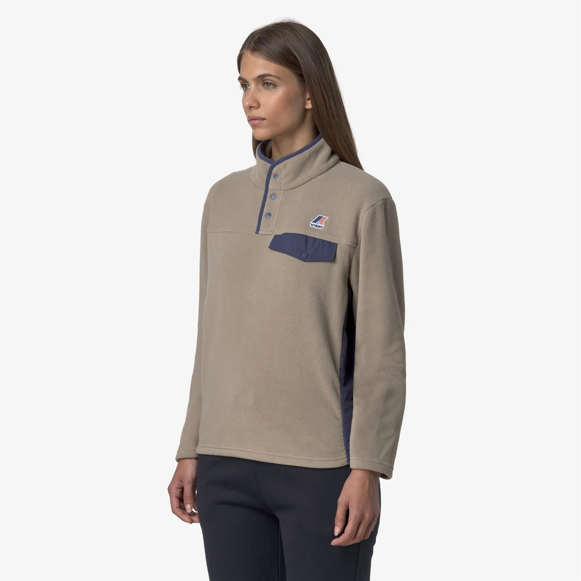 BARNABE 4.0 POLAR - Fleece - Pull Over - Unisex - Beige Taupe-Blue Deep Cobalt sold by K-Way product image thumbnail 3