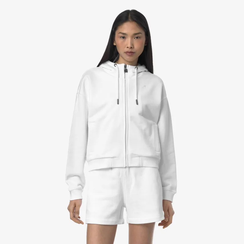 ARWEN FRENCH TERRY - Fleece - Jacket - Woman - White made by K-Way