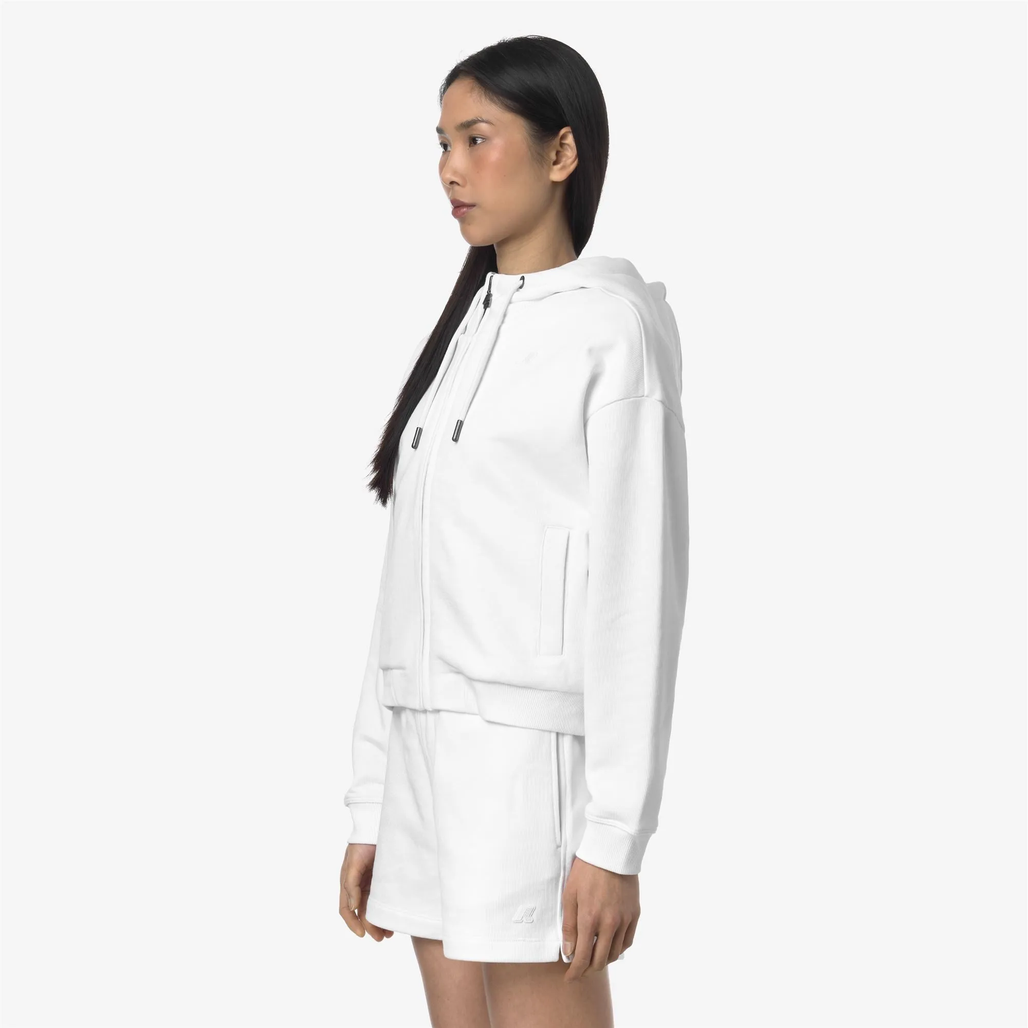 ARWEN FRENCH TERRY - Fleece - Jacket - Woman - White sold by K-Way product image thumbnail 2